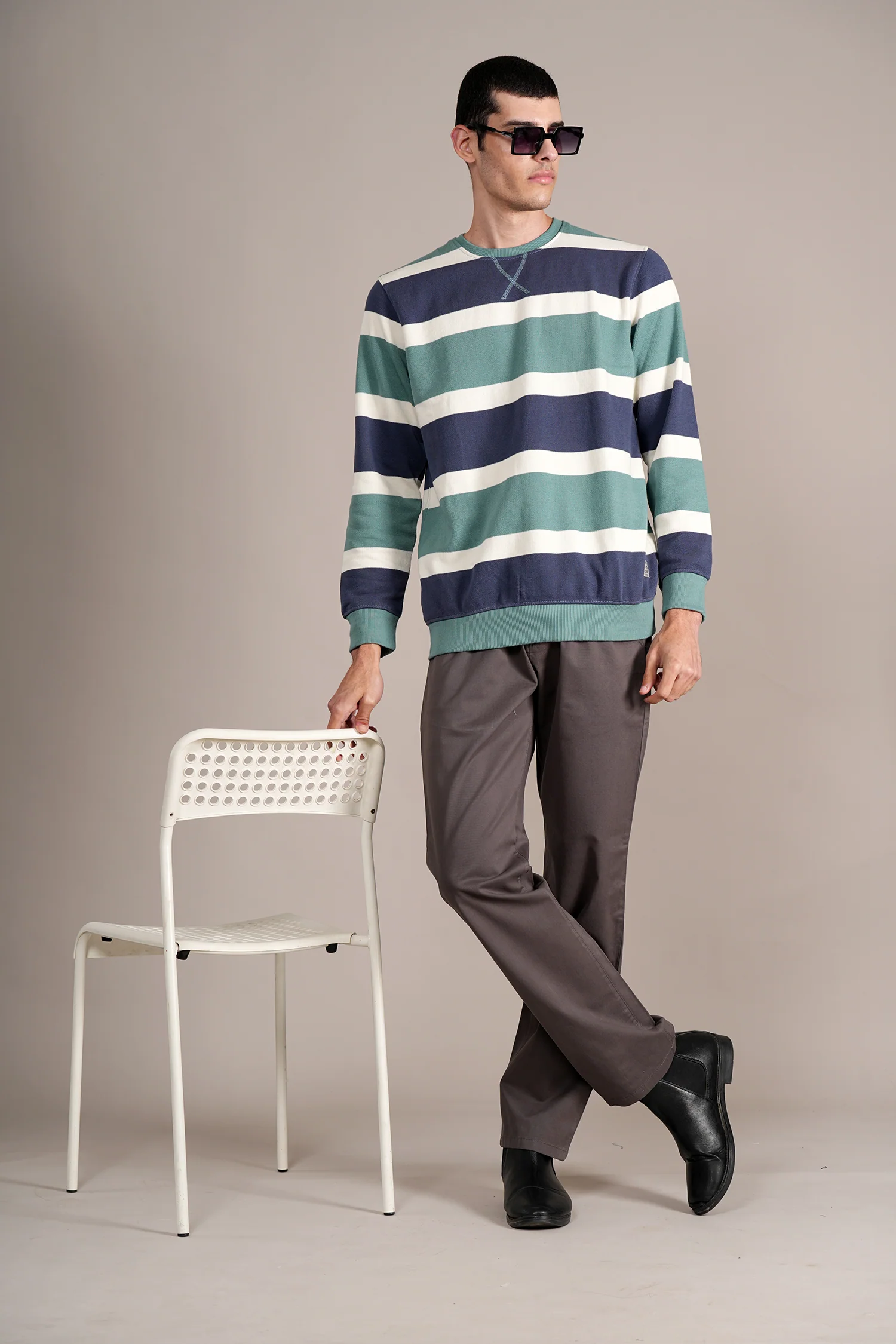 Casual Trouser for Men | Breathable & Soft with Color Fastness Regular Fit Cotton Blend Fabric Solid Pattern Drawstring Closure - Image 2