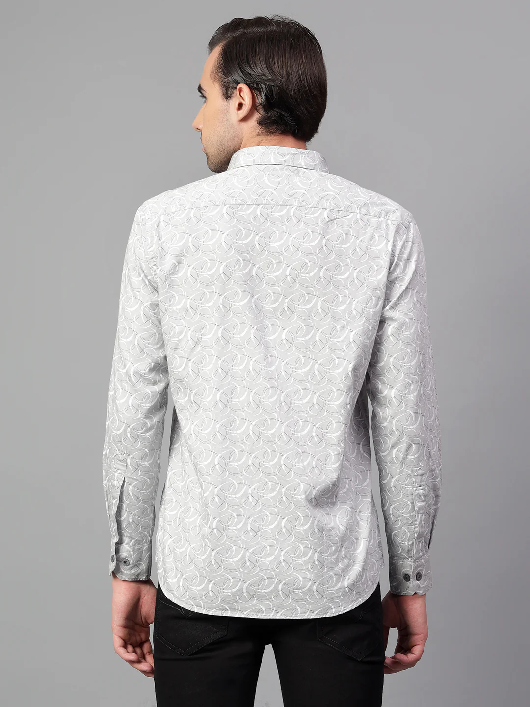 Casual Shirt for Men | Breathable & Soft with Color Fastness Regular Fit Spread Collar Neck Cotton Fabric Printed Pattern - Image 3