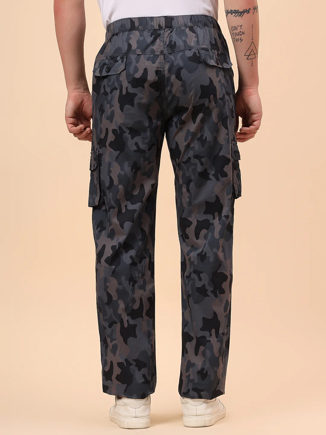 Men's Grey Printed Regular Fit Lower - Image 6