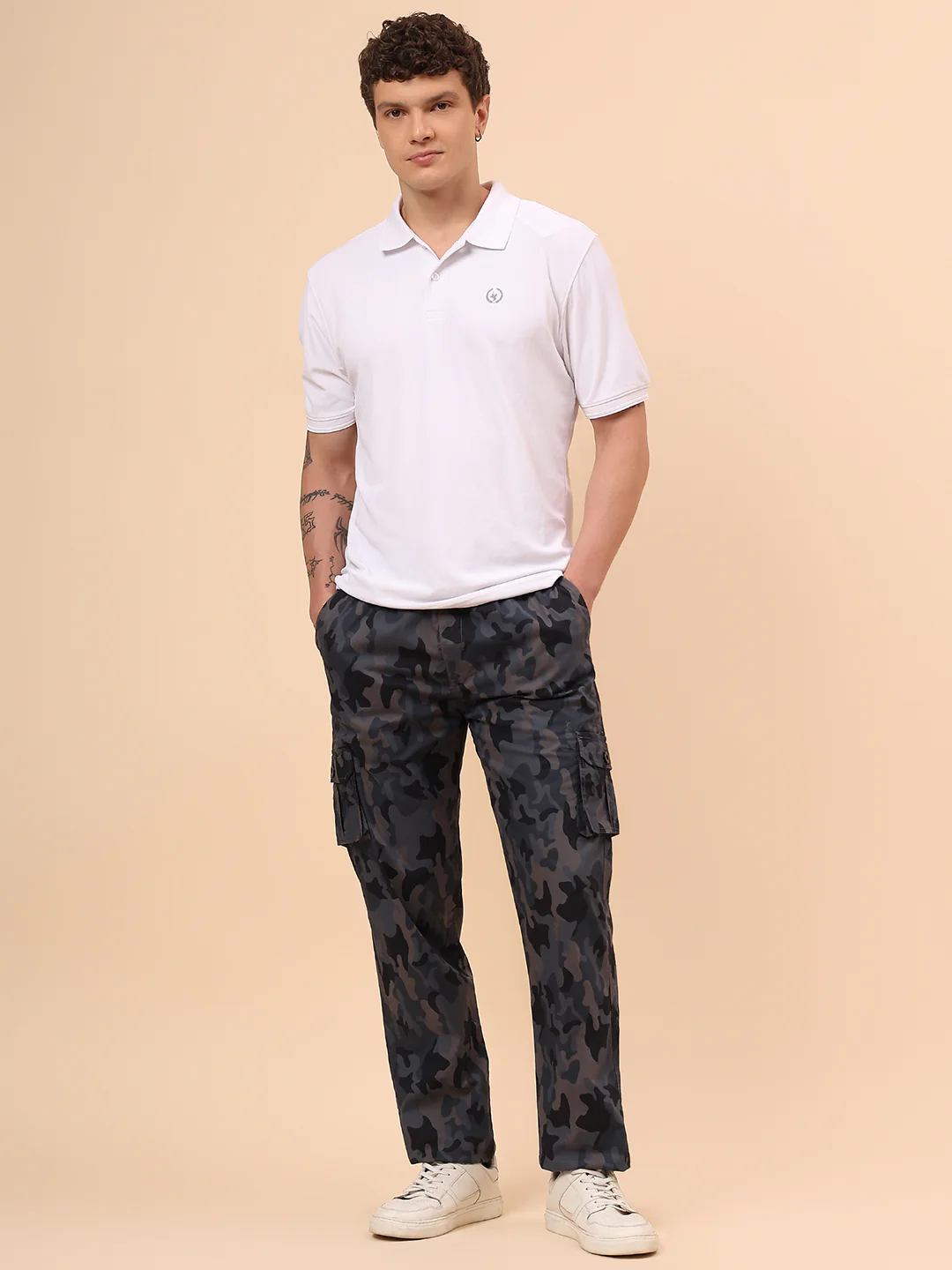 Men's Grey Printed Regular Fit Lower - Image 8