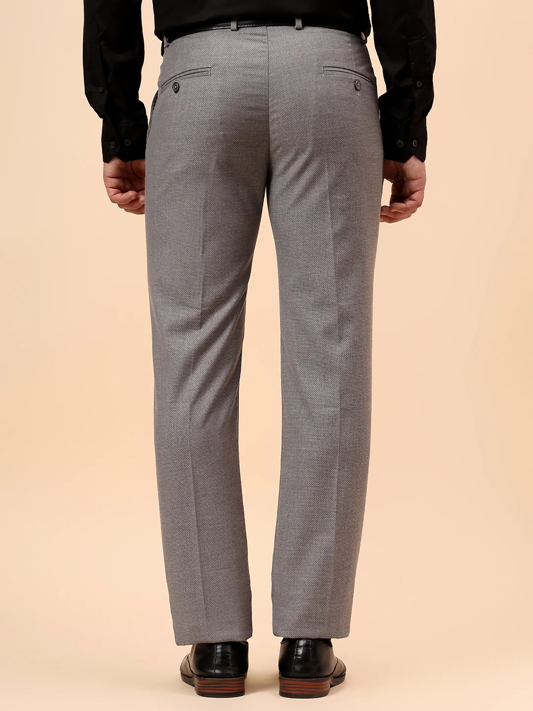 Formal Trouser for Men | Breathable & Soft with Color Fastness Regular Fit Terry Rayon Fabric Solid Pattern Hook & Eye Closure - Image 7