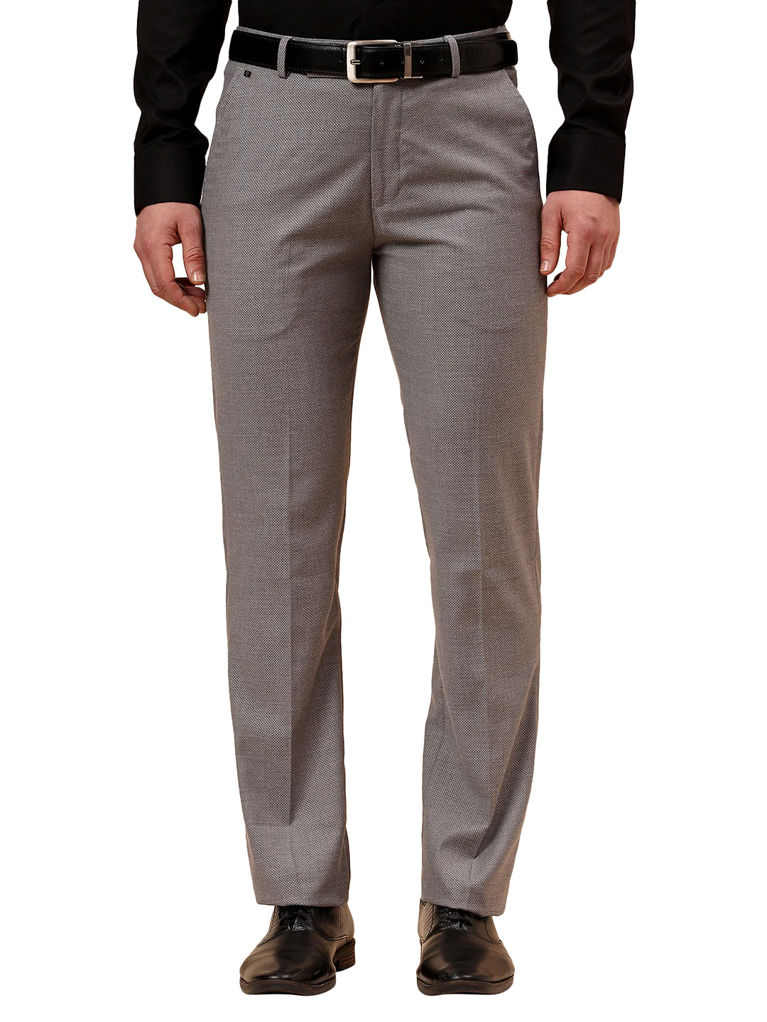 Formal Trouser for Men | Breathable & Soft with Color Fastness Regular Fit Terry Rayon Fabric Solid Pattern Hook & Eye Closure - Image 9