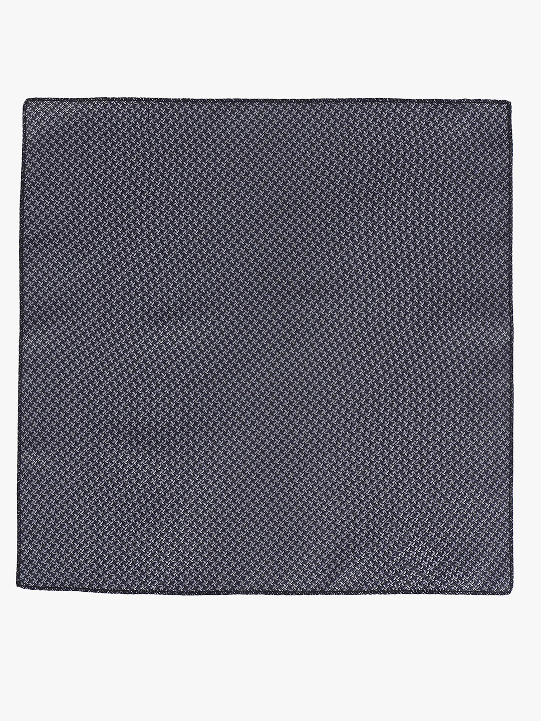 Men's Grey Self Design Tie With Pocket Square Set - Image 5