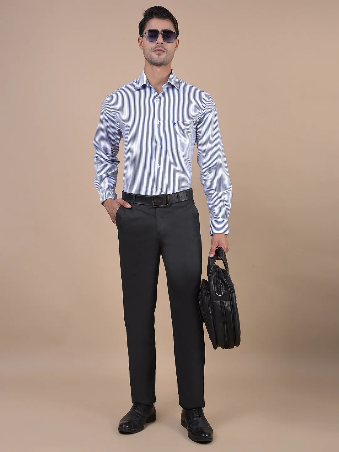 Formal Trouser for Men | Breathable & Soft with Color Fastness Regular Fit Poly Viscose Fabric Solid Pattern Hook & Eye Closure - Image 6