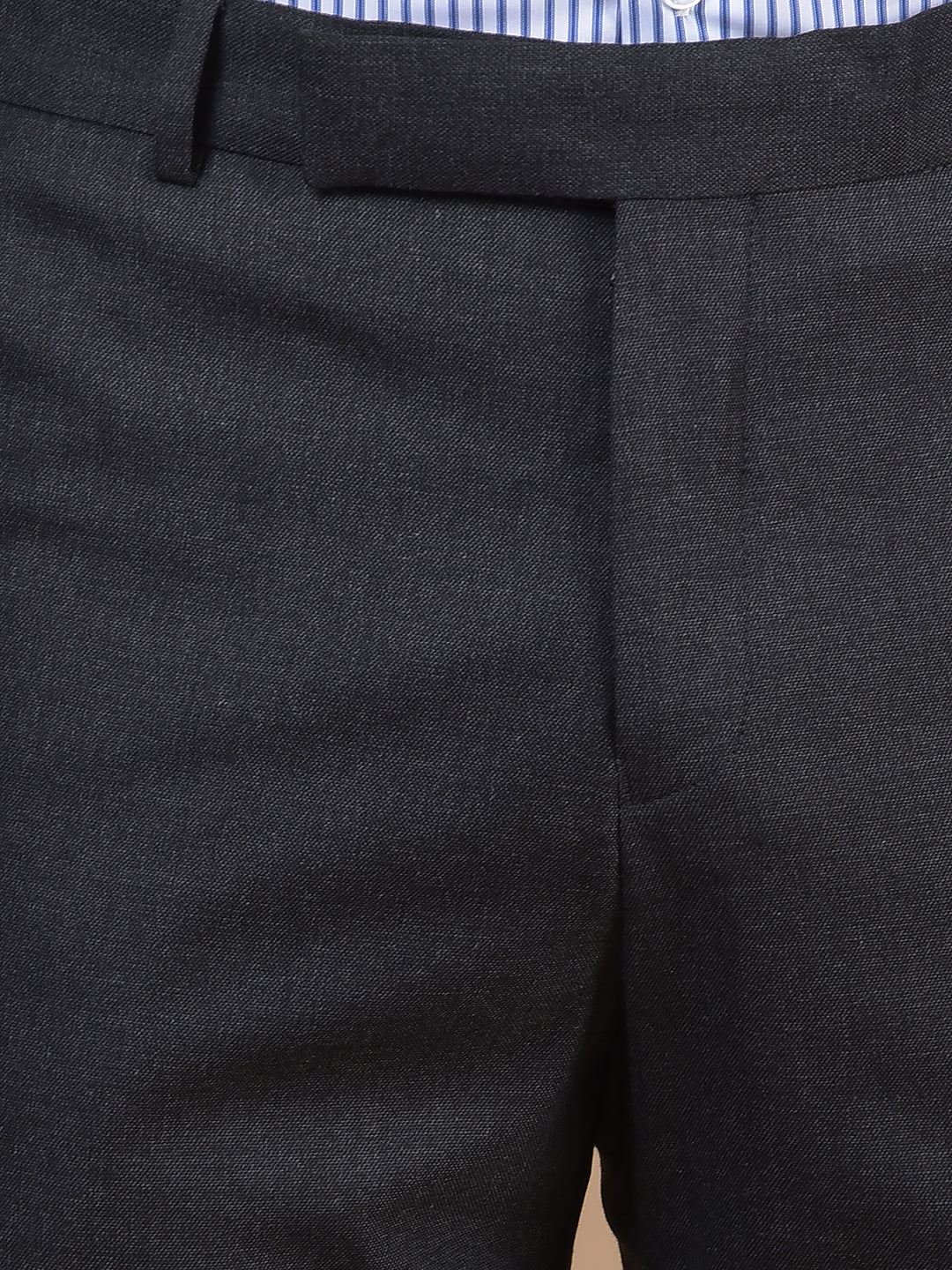 Formal Trouser for Men | Breathable & Soft with Color Fastness Regular Fit Poly Viscose Fabric Solid Pattern Hook & Eye Closure - Image 8