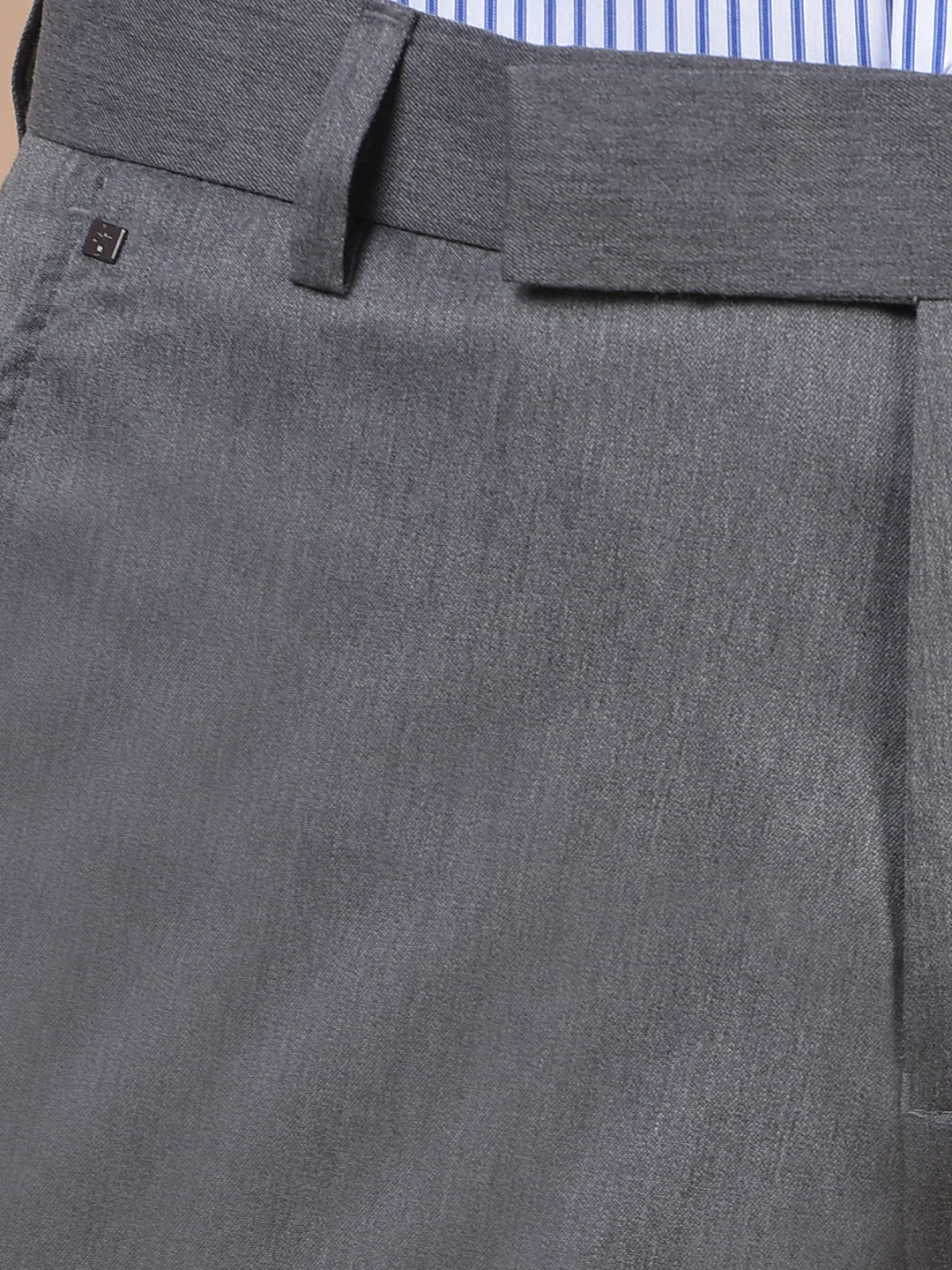 Formal Trouser for Men | Breathable & Soft with Color Fastness Regular Fit Poly Viscose Fabric Solid Pattern Hook & Eye Closure - Image 3