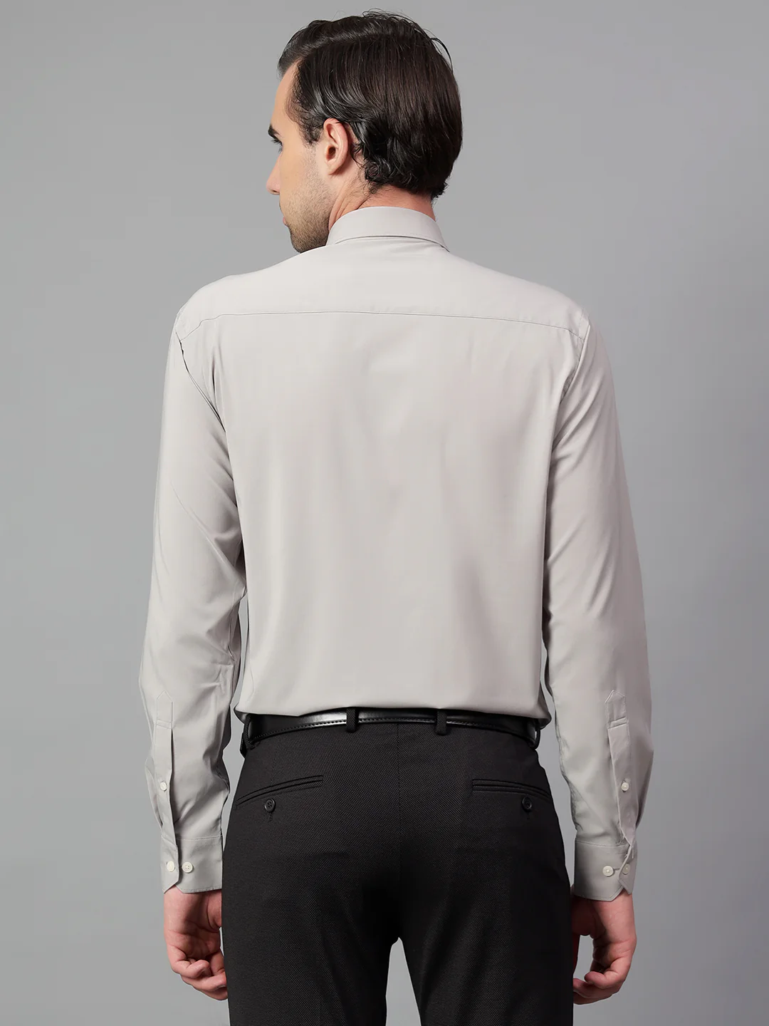 Formal Shirt for Men l Breathable & Soft with Color Fastness Regular Fit Spread Collar Neck Poly Cotton Fabric Solid Pattern - Image 3