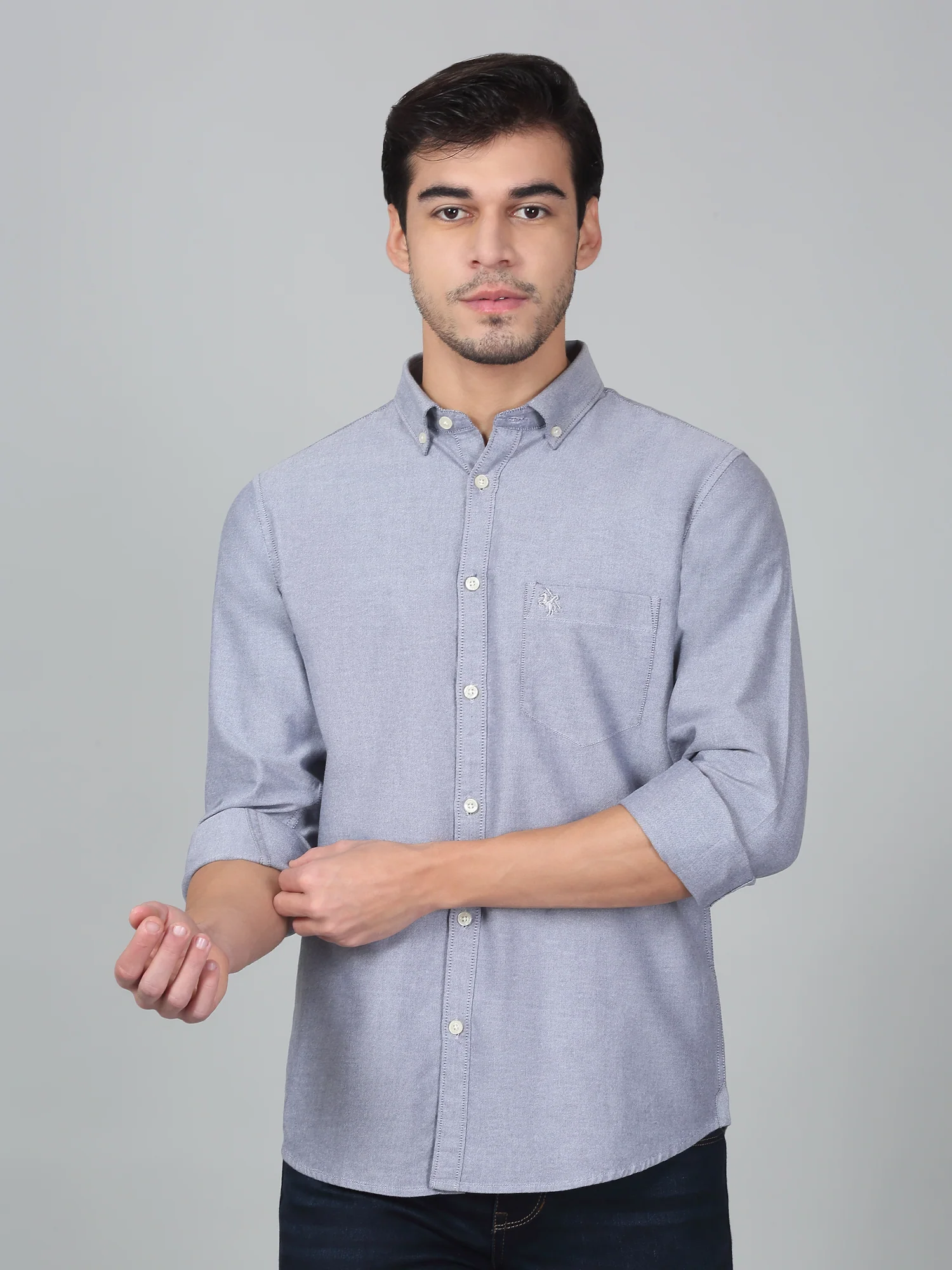 Casual Shirt for Men | Breathable & Soft with Color Fastness Regular Fit Spread Collar Neck Cotton Fabric Solid Pattern - Image 4