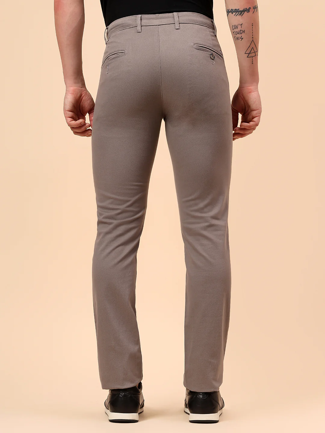 Casual Trouser for Men | Breathable & Soft with Color Fastness Regular Fit Cotton Blend Fabric Solid Pattern Button Closure - Image 7