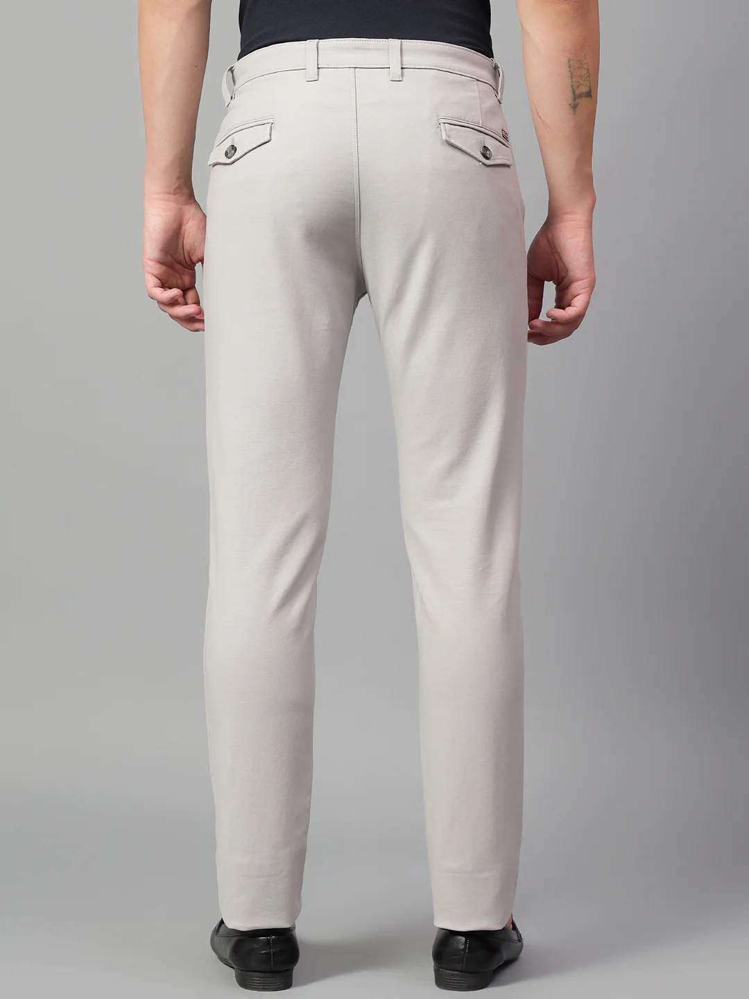 Casual Trouser for Men | Breathable & Soft with Color Fastness Regular Fit Cotton Blend Fabric Solid Pattern Button Closure - Image 2