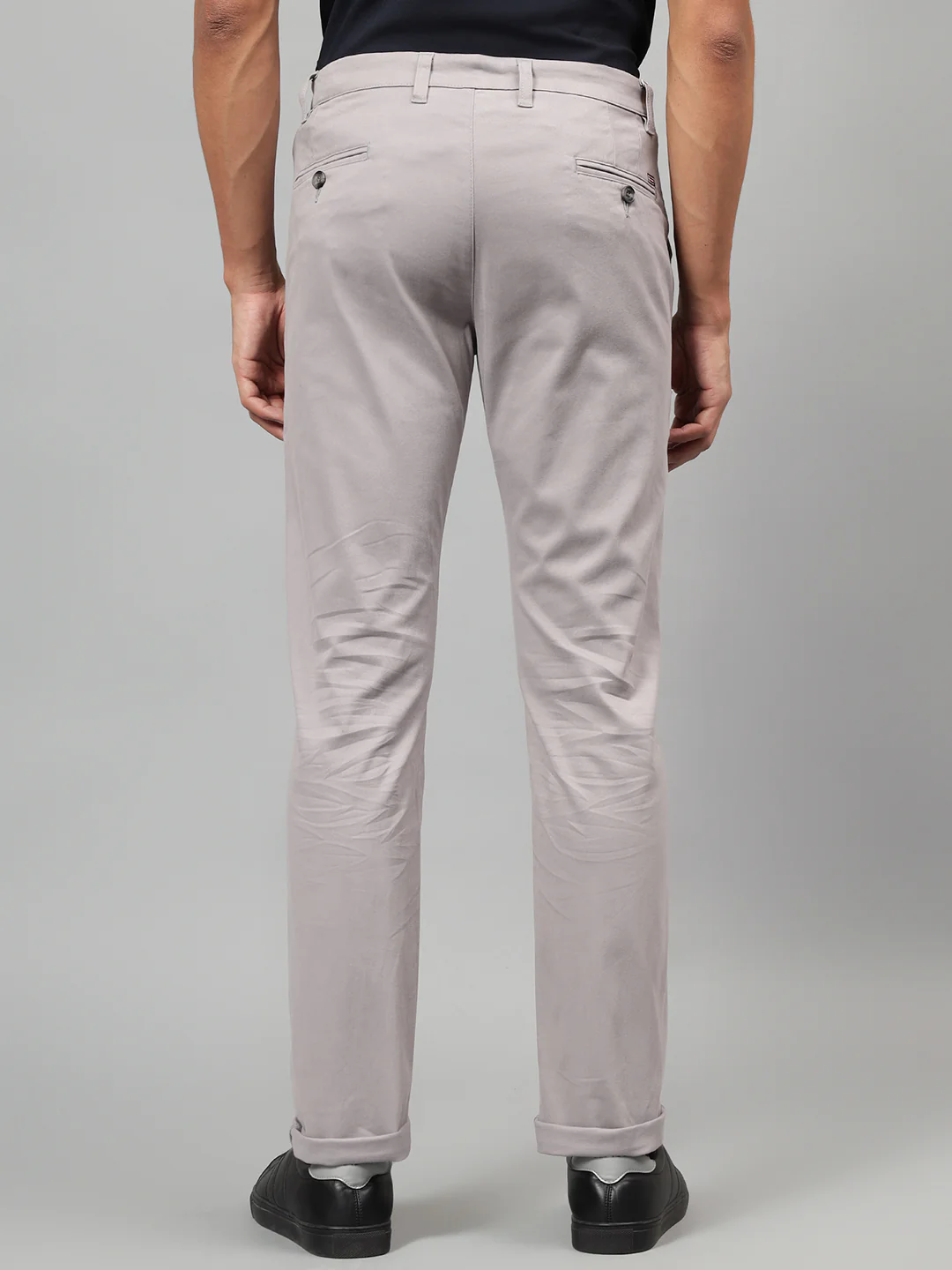 Casual Trouser for Men | Breathable & Soft with Color Fastness Regular Fit Cotton Blend Fabric Solid Pattern Button Closure - Image 6