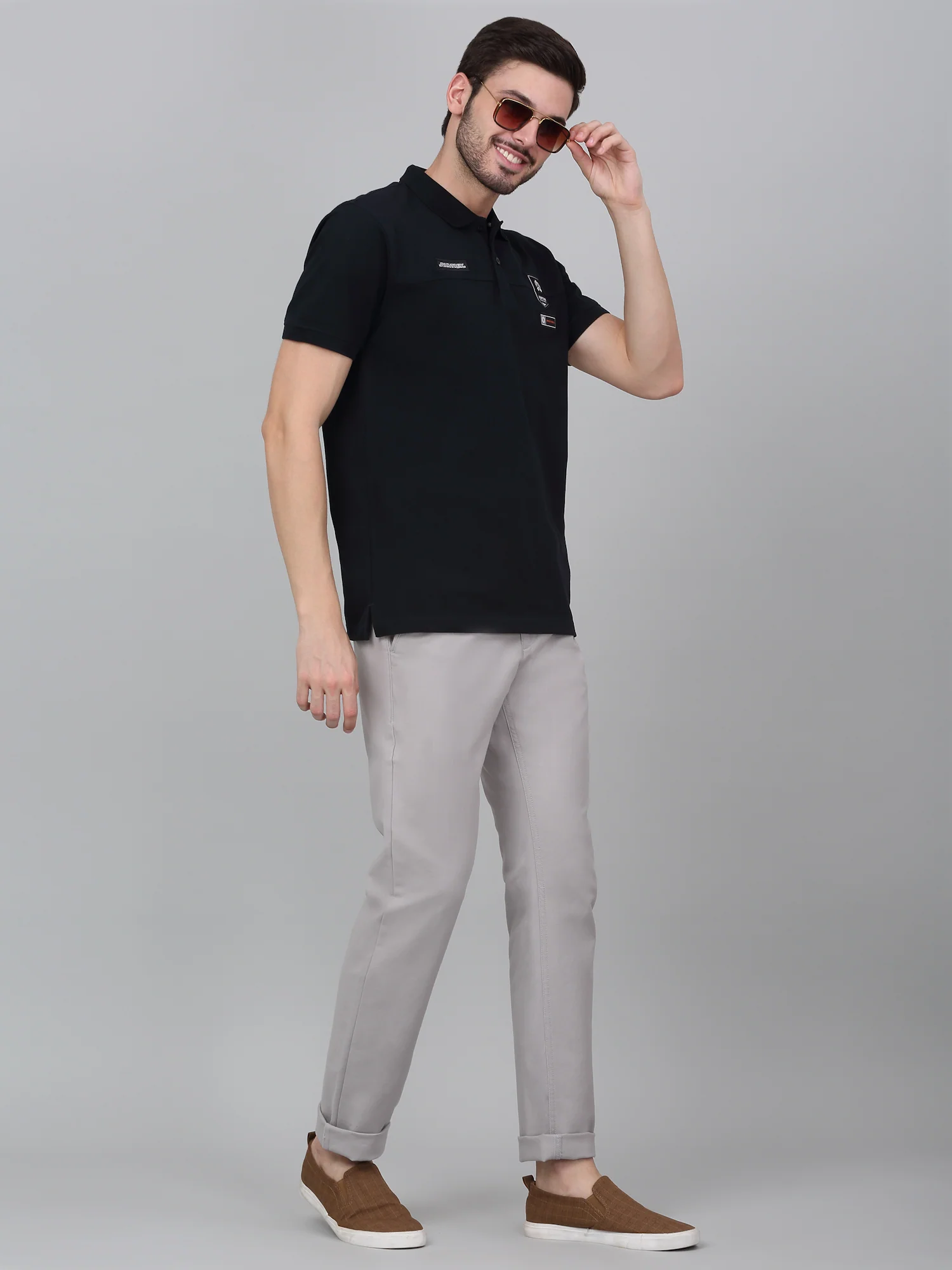 Casual Trouser for Men | Breathable & Soft with Color Fastness Regular Fit Cotton Blend Fabric Solid Pattern Button Closure - Image 6