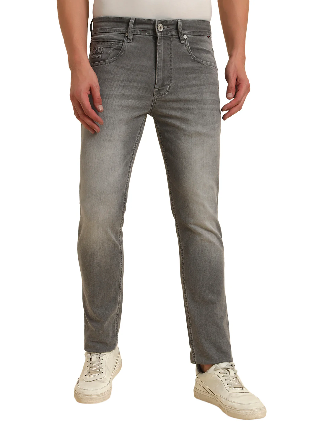 Denim Jeans for Men l Breathable & Soft with Color Fastness Slim Fit Cotton Fabric Solid Pattern Button Closure - Image 3