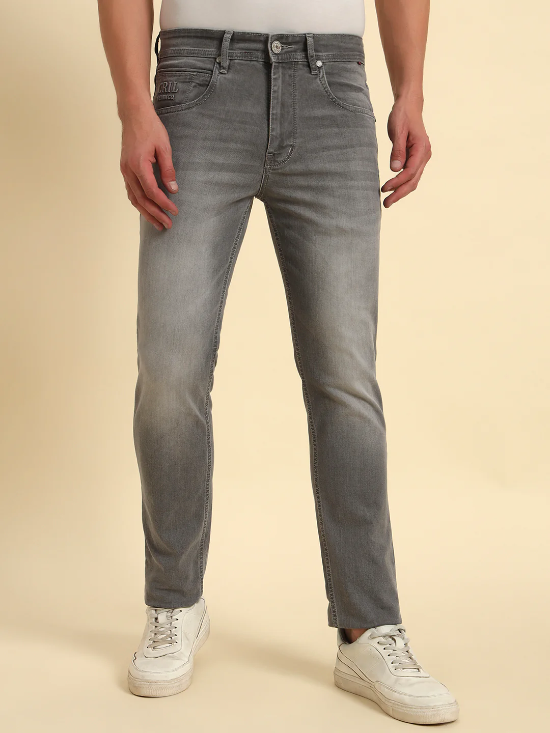 Denim Jeans for Men l Breathable & Soft with Color Fastness Slim Fit Cotton Fabric Solid Pattern Button Closure - Image 4