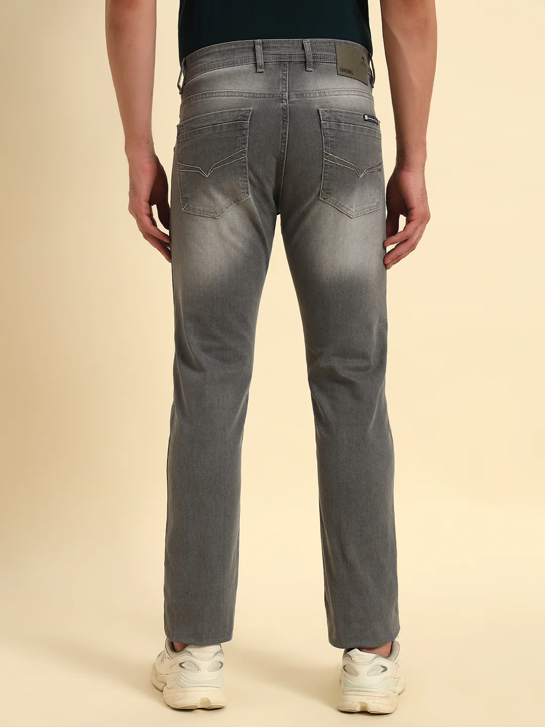 Denim Jeans for Men l Breathable & Soft with Color Fastness Straight Fit Cotton Fabric Solid Pattern Button Closure - Image 4