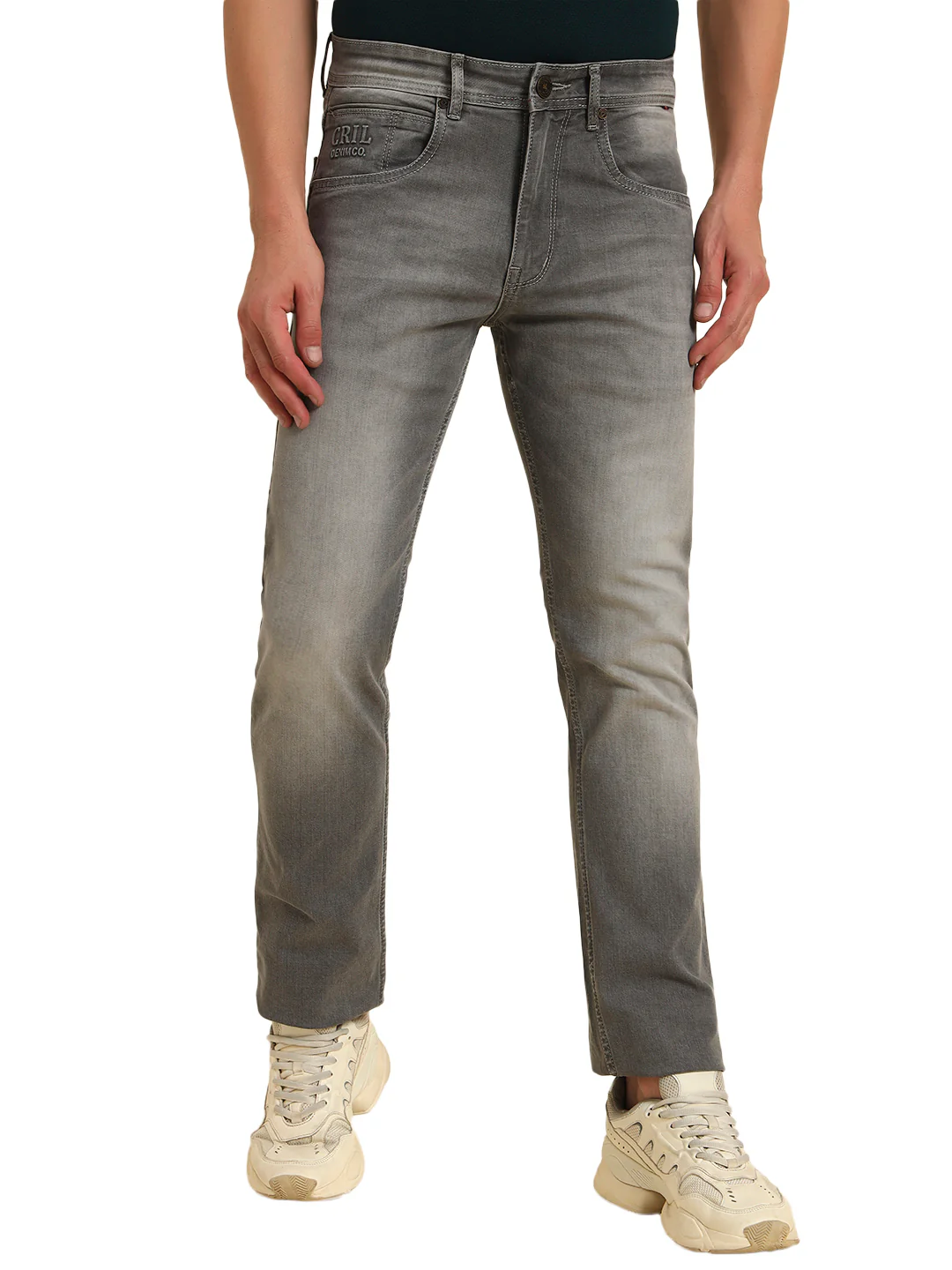 Denim Jeans for Men l Breathable & Soft with Color Fastness Straight Fit Cotton Fabric Solid Pattern Button Closure - Image 5