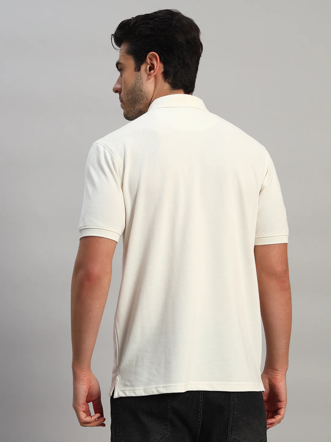 T-Shirt for Men | Breathable & Soft with Color Fastness Regular Fit Polo Neck Poly Cotton Fabric Printed Pattern - Image 5
