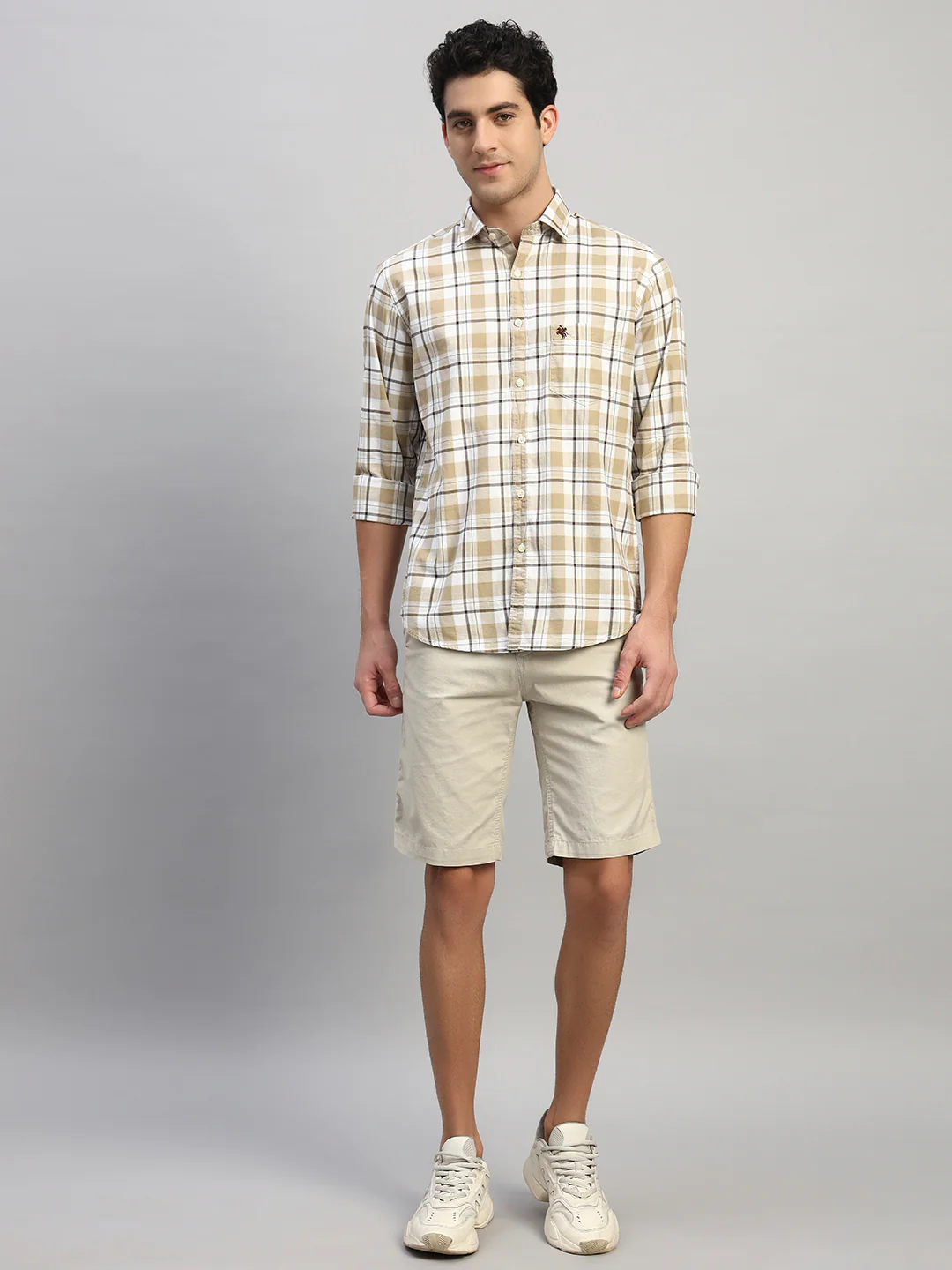 Casual Shirt for Men | Breathable & Soft with Color Fastness Regular Fit Spread Collar Neck Cotton Fabric Checkered Pattern - Image 6