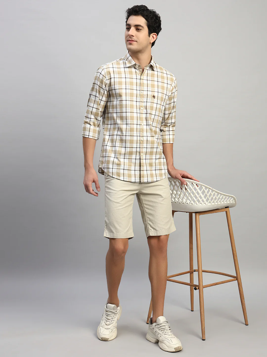 Casual Shirt for Men | Breathable & Soft with Color Fastness Regular Fit Spread Collar Neck Cotton Fabric Checkered Pattern - Image 7