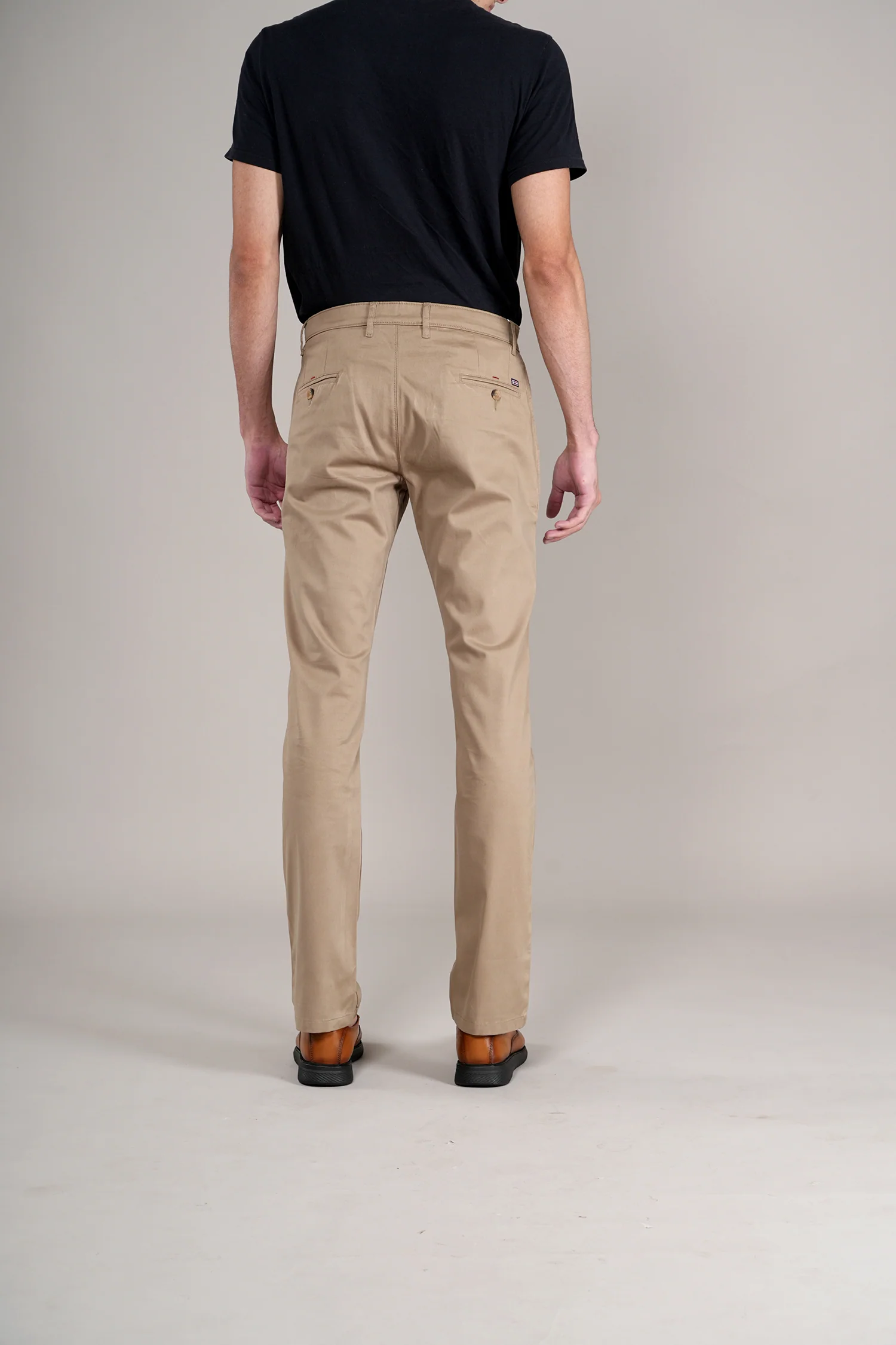 Casual Trouser for Men | Breathable & Soft with Color Fastness Regular Fit Cotton Blend Fabric Solid Pattern Button Closure - Image 5