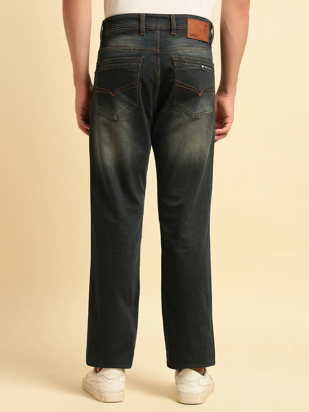 Denim Jeans for Men | Breathable & Soft with Color Fastness Straight Fit Cotton Fabric Solid Pattern Button Closure - Image 7