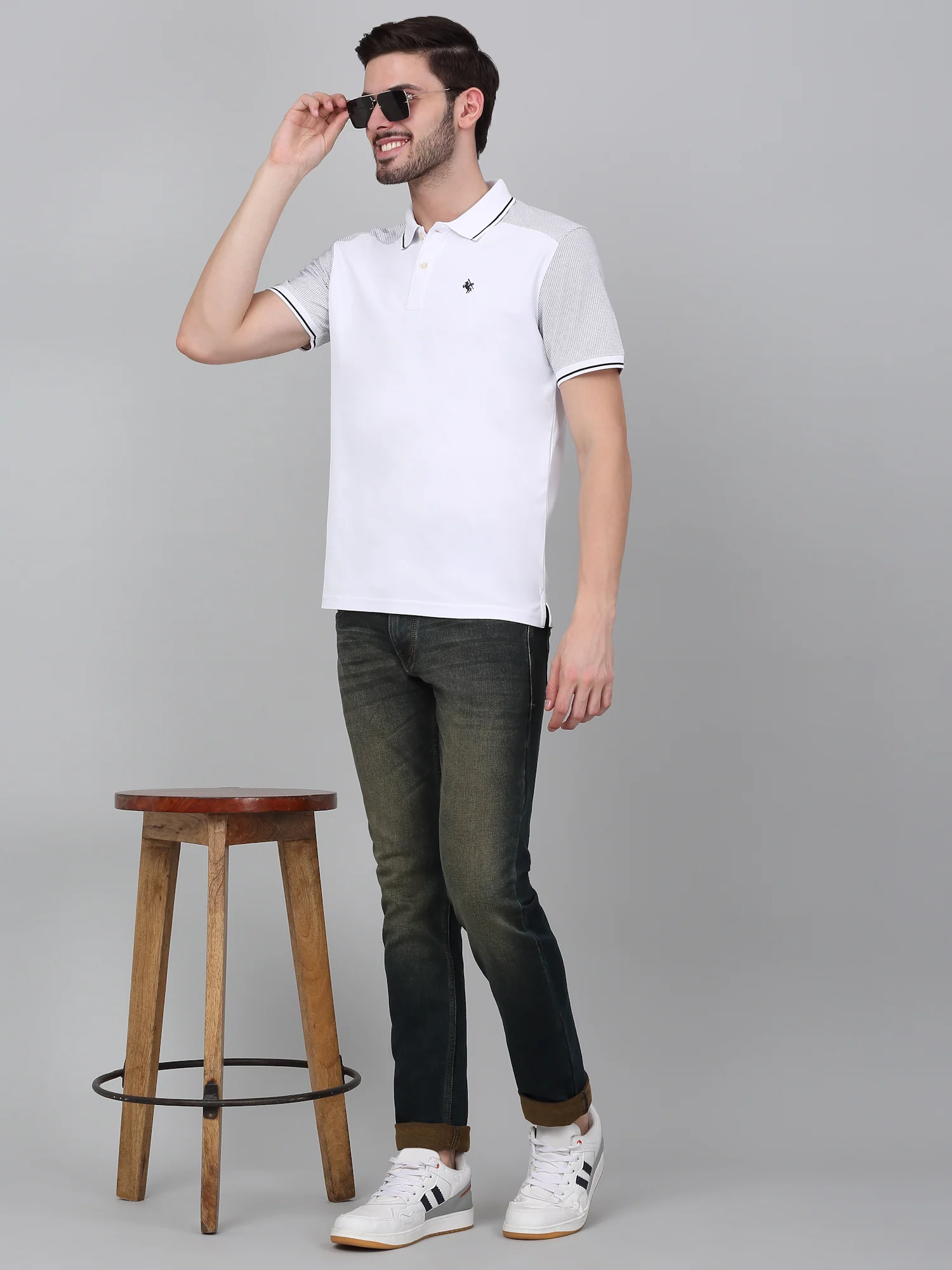 Denim Jeans for Men l Breathable & Soft with Color Fastness Ultra Narrow Fit Cotton Fabric Solid Pattern Button Closure - Image 6