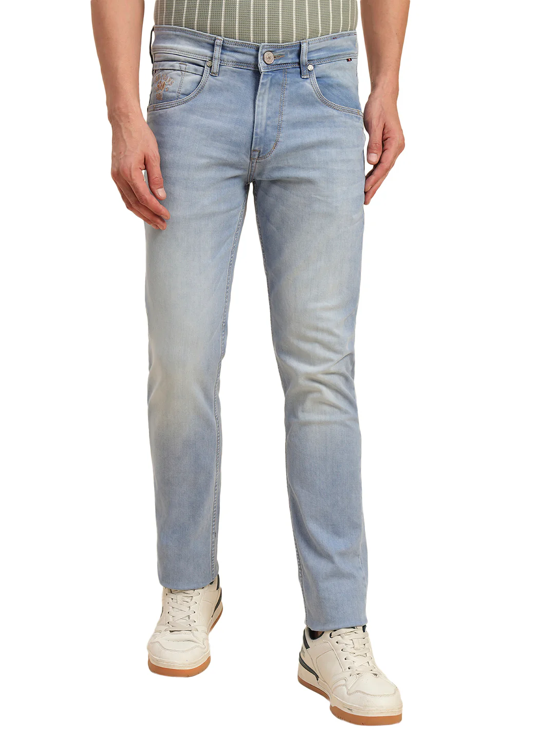 Denim Jeans for Men l Breathable & Soft with Color Fastness Slim Fit Cotton Fabric Solid Pattern Button Closure - Image 5