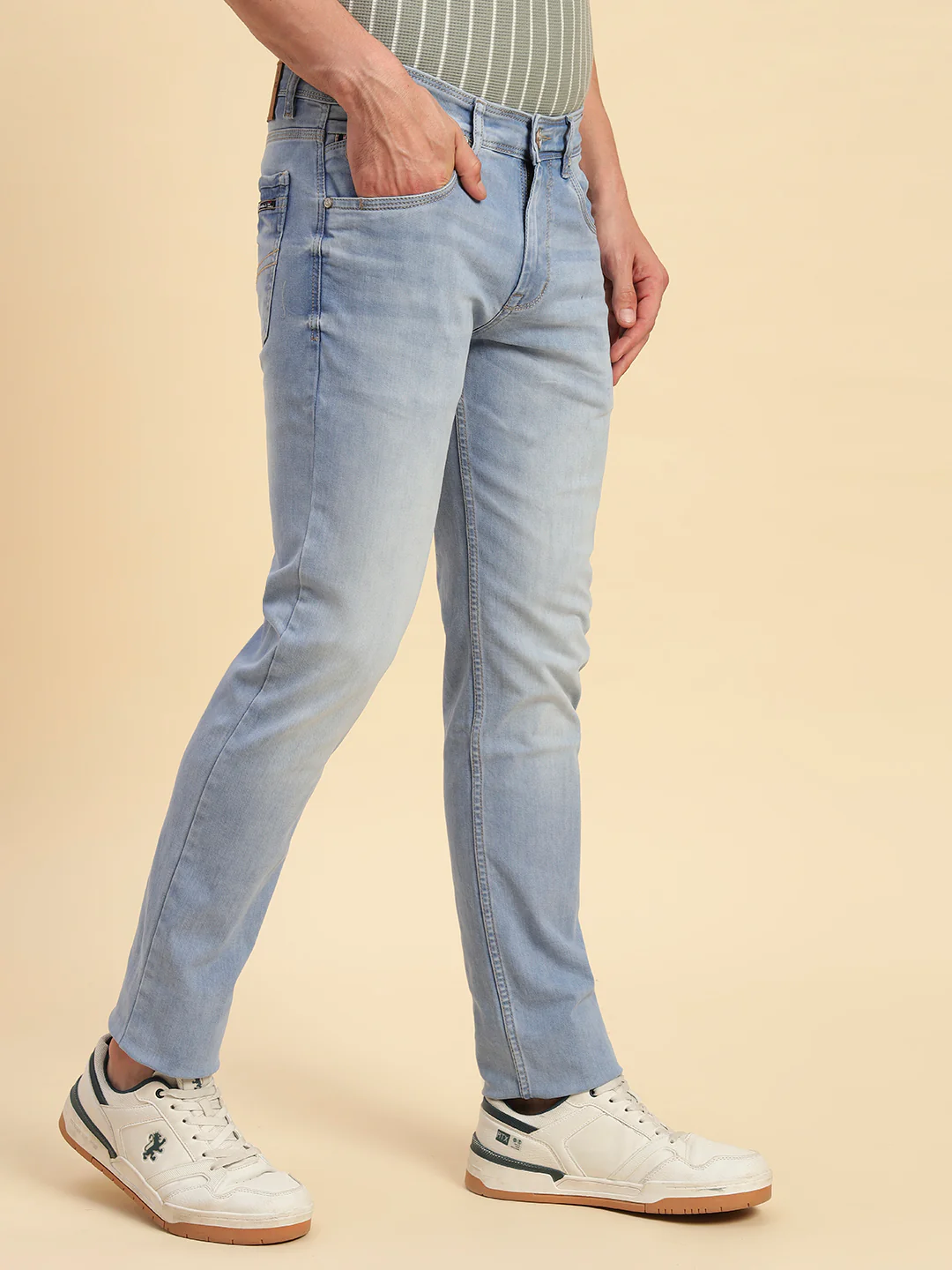Denim Jeans for Men l Breathable & Soft with Color Fastness Slim Fit Cotton Fabric Solid Pattern Button Closure - Image 7
