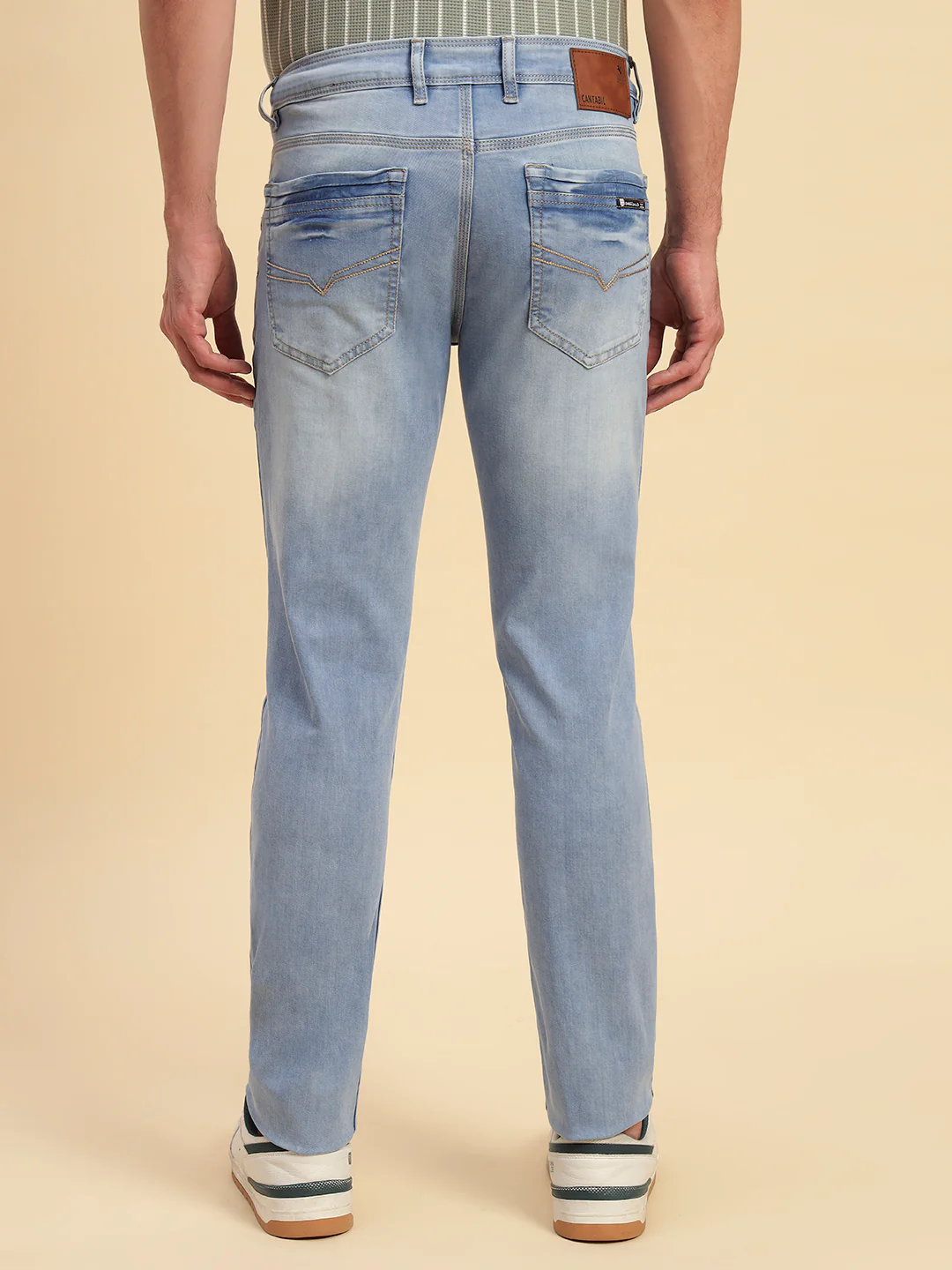 Denim Jeans for Men l Breathable & Soft with Color Fastness Slim Fit Cotton Fabric Solid Pattern Button Closure - Image 8
