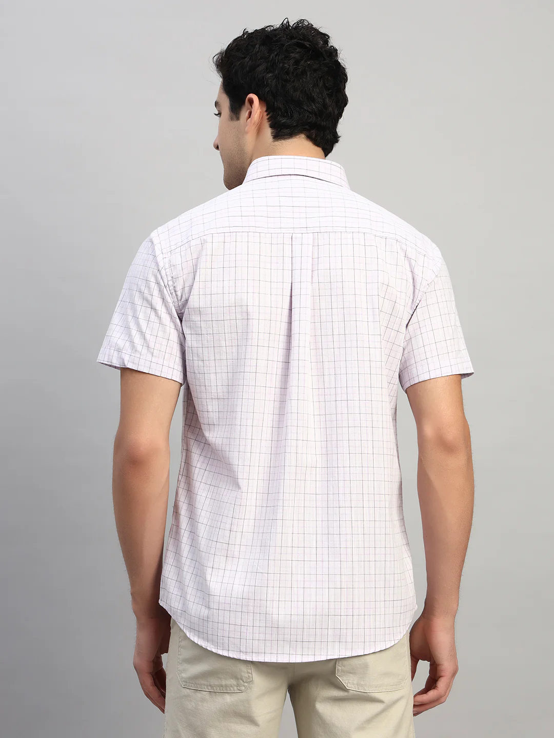 Casual Shirt for Men | Breathable & Soft with Color Fastness Regular Fit Spread Collar Neck Cotton Fabric Checkered Pattern - Image 7