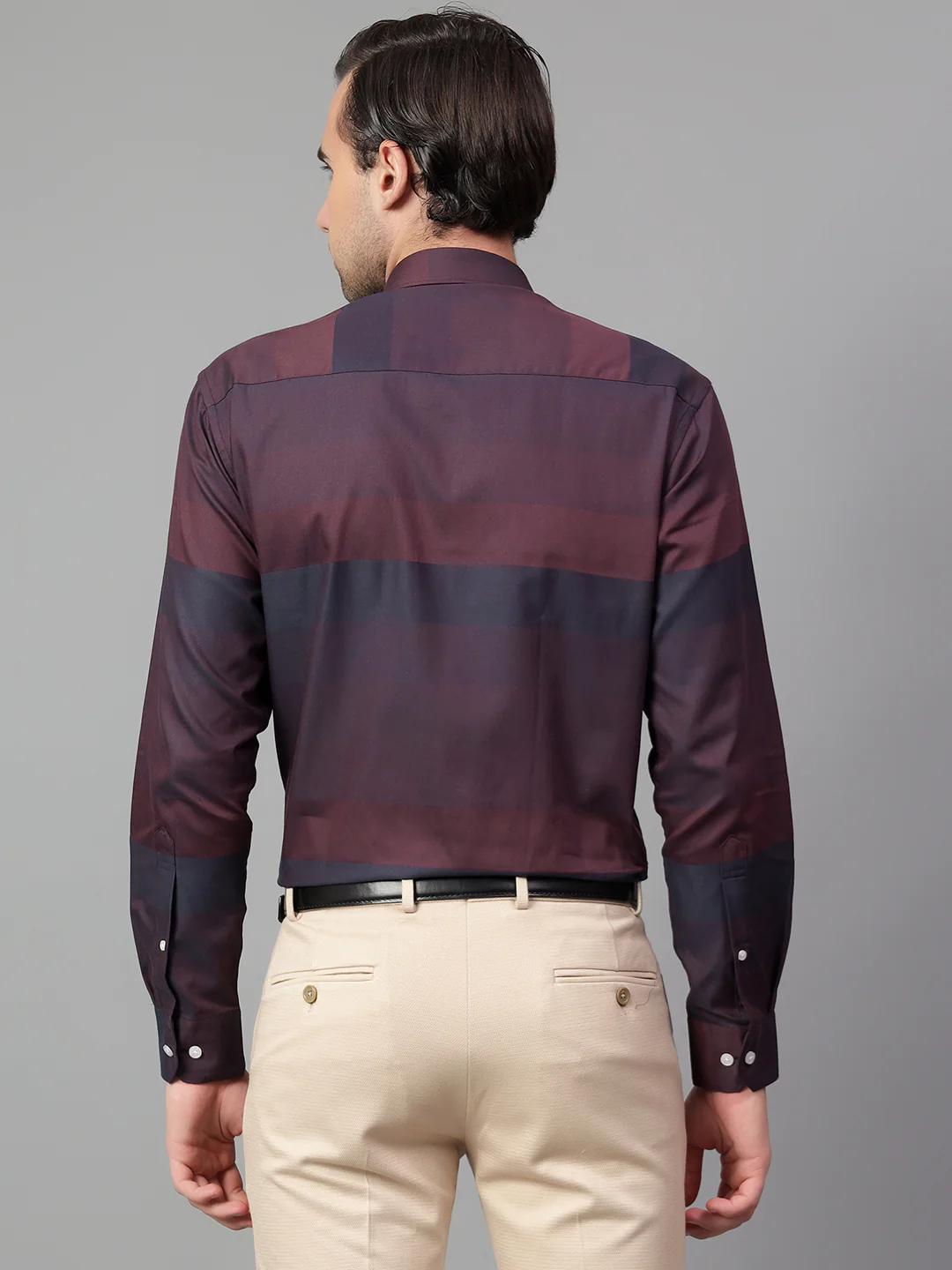 Formal Shirt for Men l Breathable & Soft with Color Fastness Regular Fit Spread Collar Neck Cotton Fabric Self Design Pattern - Image 3