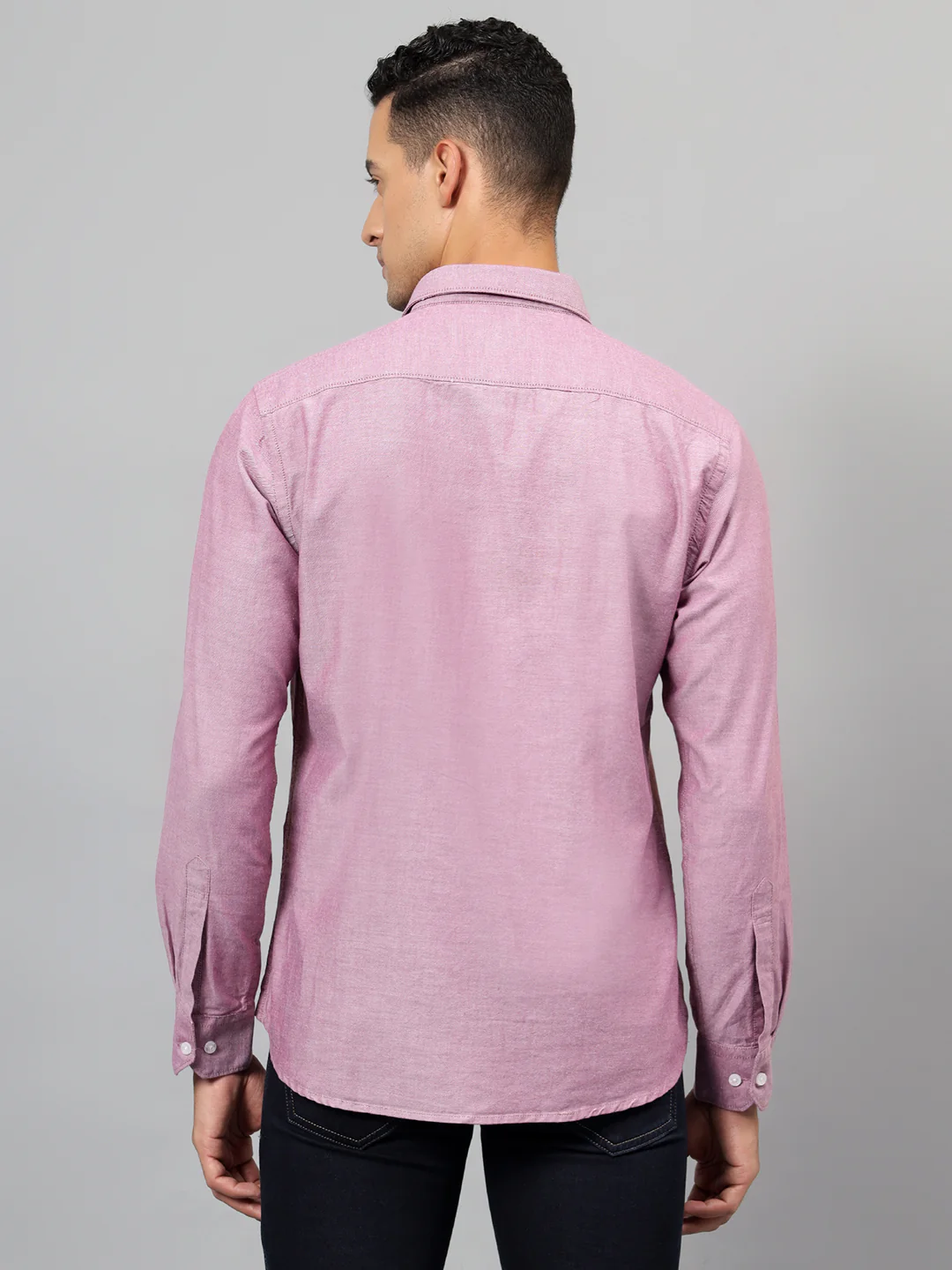 Casual Shirt for Men | Breathable & Soft with Color Fastness Regular Fit Spread Collar Neck Cotton Fabric Self Design Pattern - Image 3