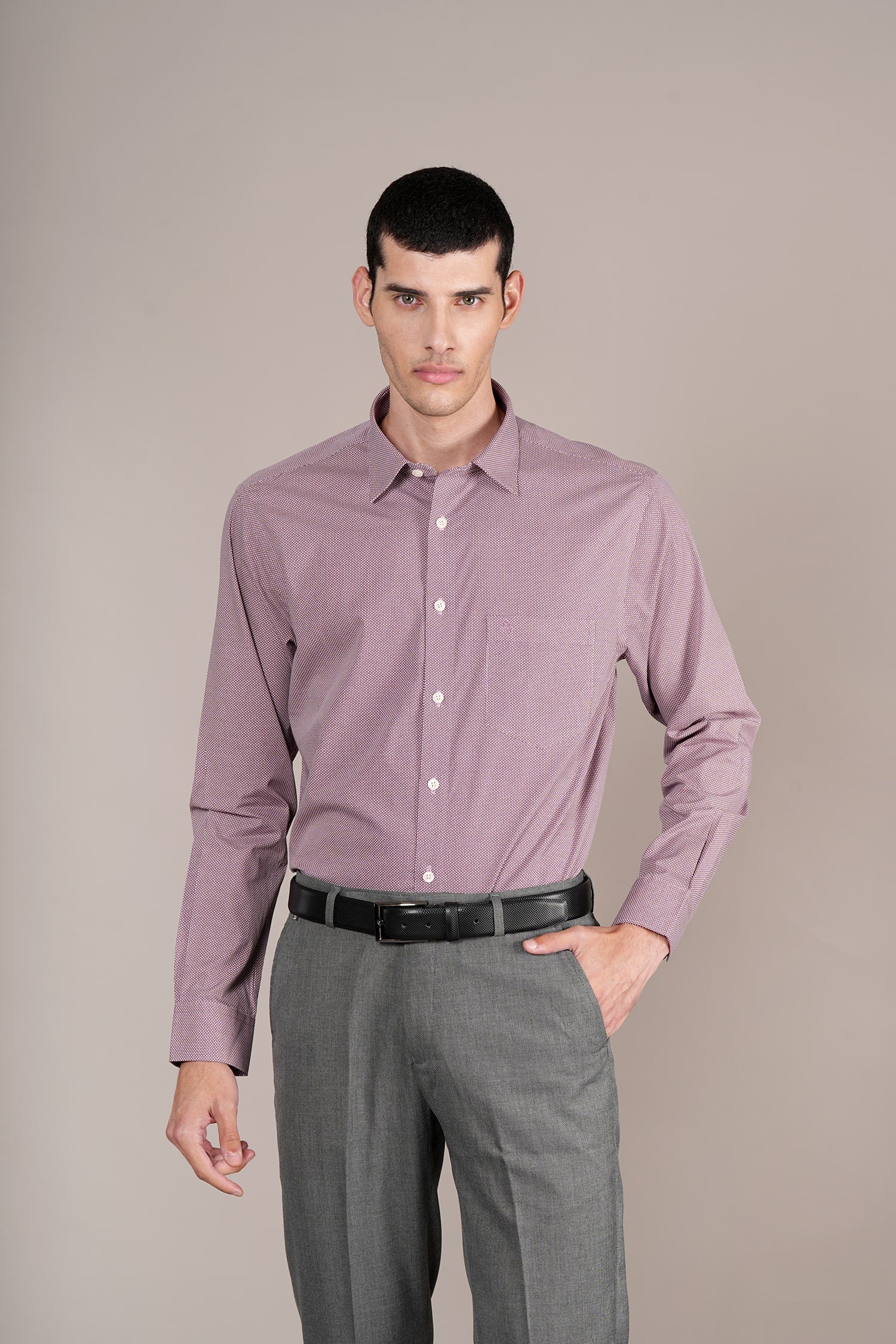 Formal Shirt for Men l Breathable & Soft with Color Fastness Regular Fit Spread Collar Neck Cotton Fabric Printed Pattern - Image 2