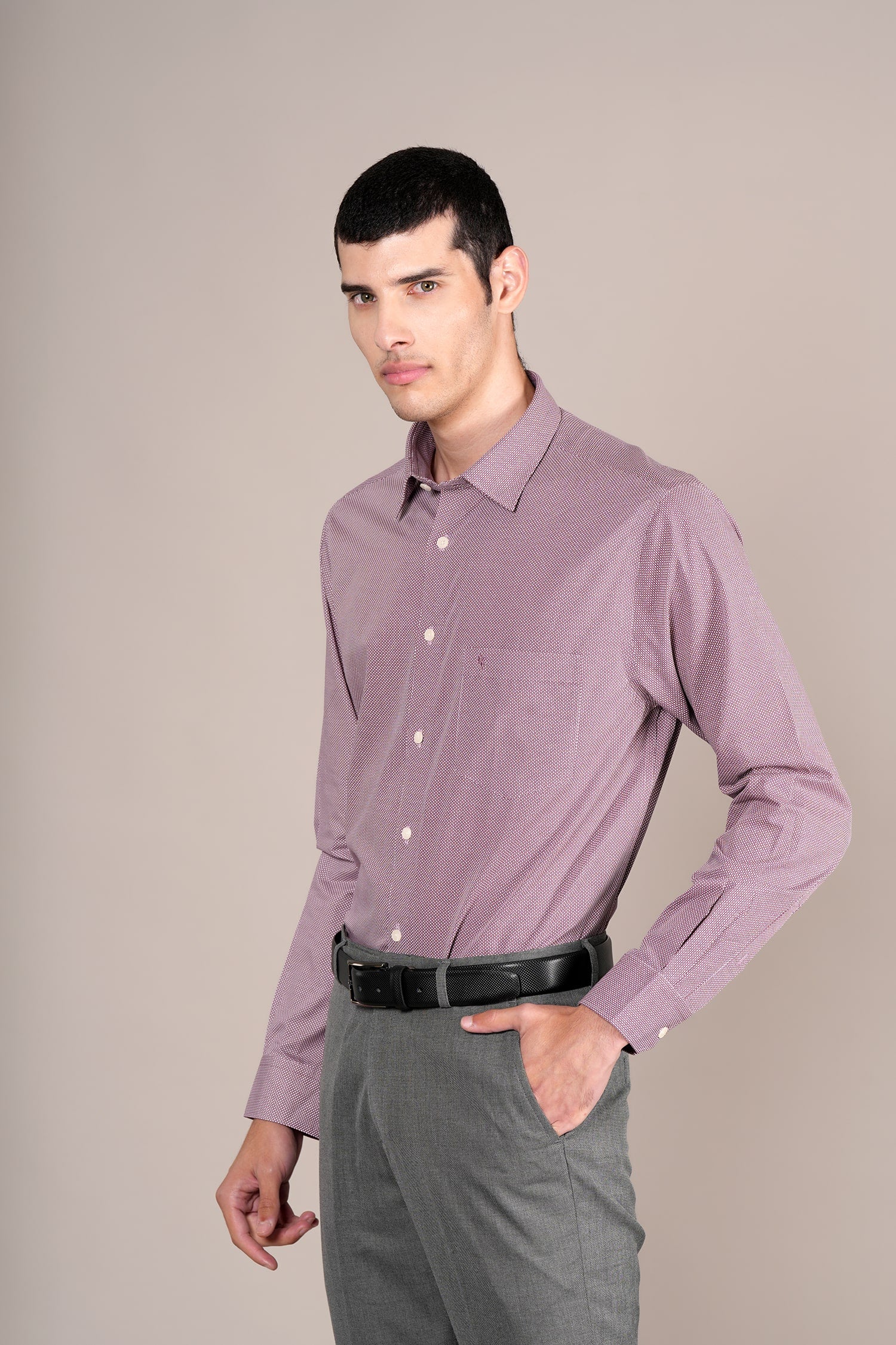 Formal Shirt for Men l Breathable & Soft with Color Fastness Regular Fit Spread Collar Neck Cotton Fabric Printed Pattern - Image 4