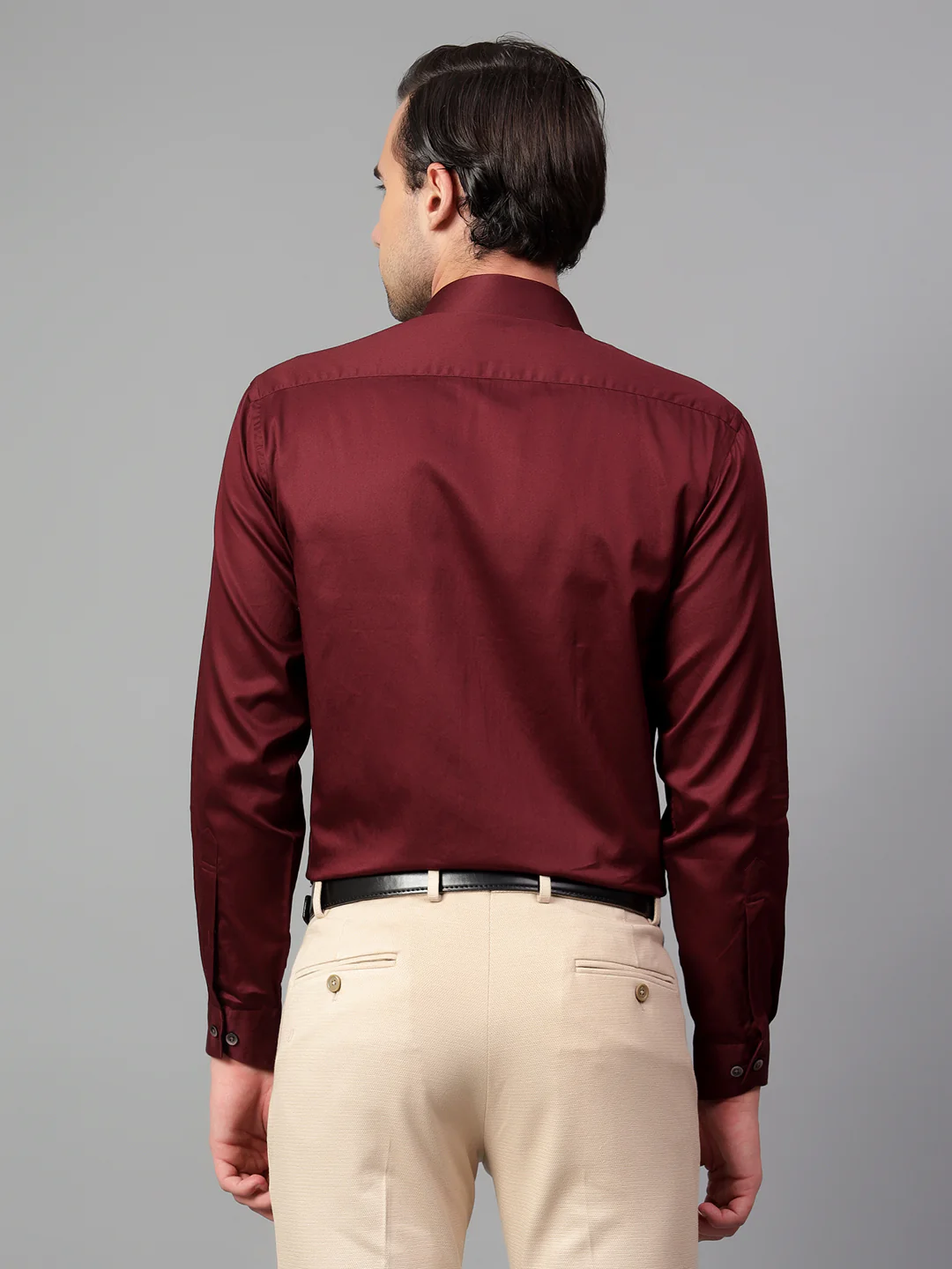 Formal Shirt for Men l Breathable & Soft with Color Fastness Regular Fit Spread Collar Neck Cotton Fabric Solid Pattern - Image 2
