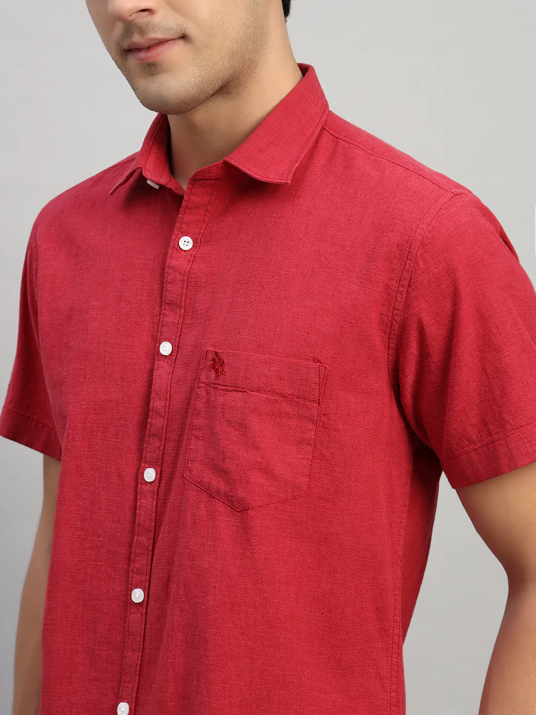 Casual Shirt for Men | Breathable & Soft with Color Fastness Regular Fit Spread Collar Neck Cotton Fabric Solid Pattern - Image 7