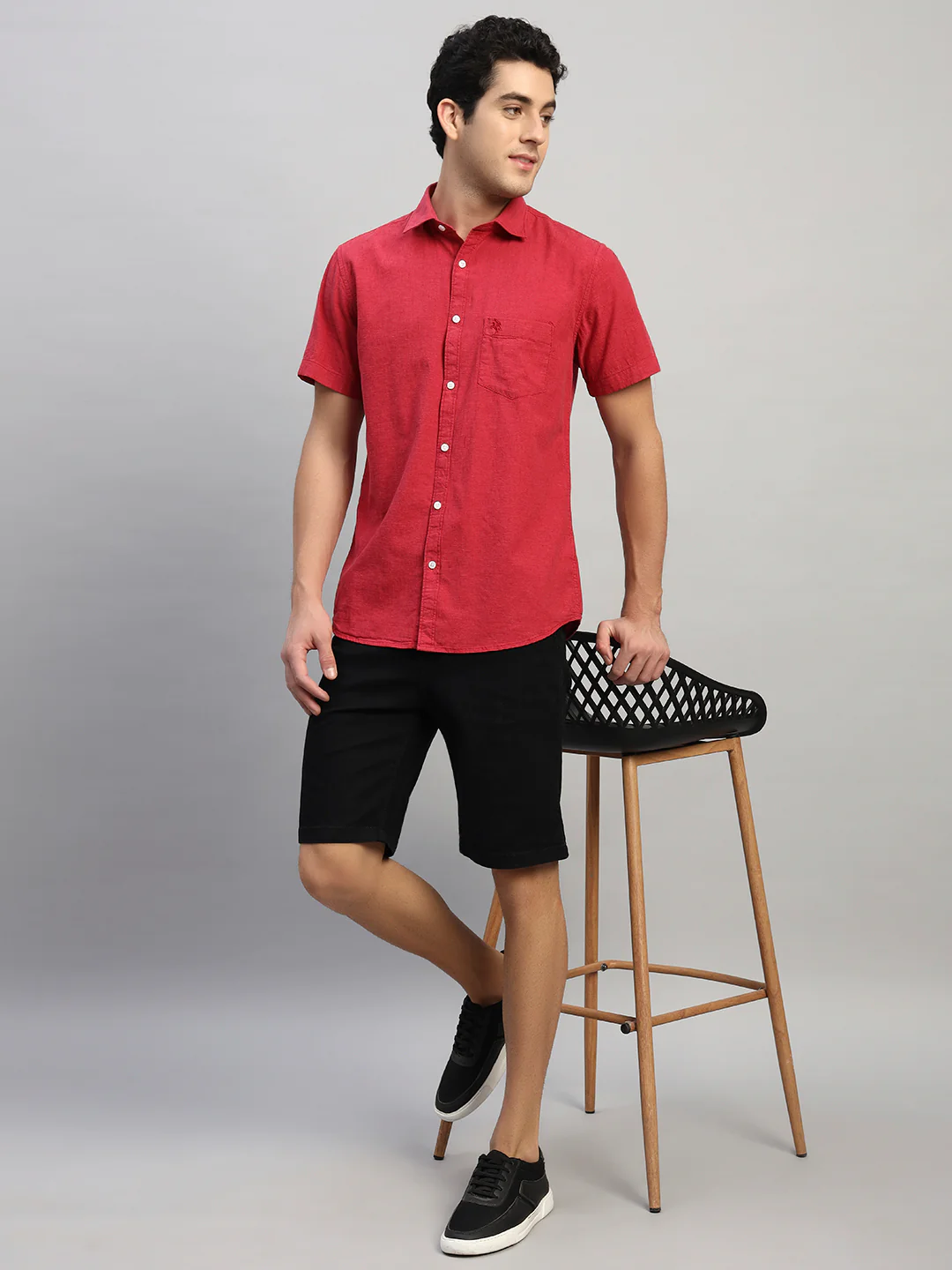 Casual Shirt for Men | Breathable & Soft with Color Fastness Regular Fit Spread Collar Neck Cotton Fabric Solid Pattern - Image 8