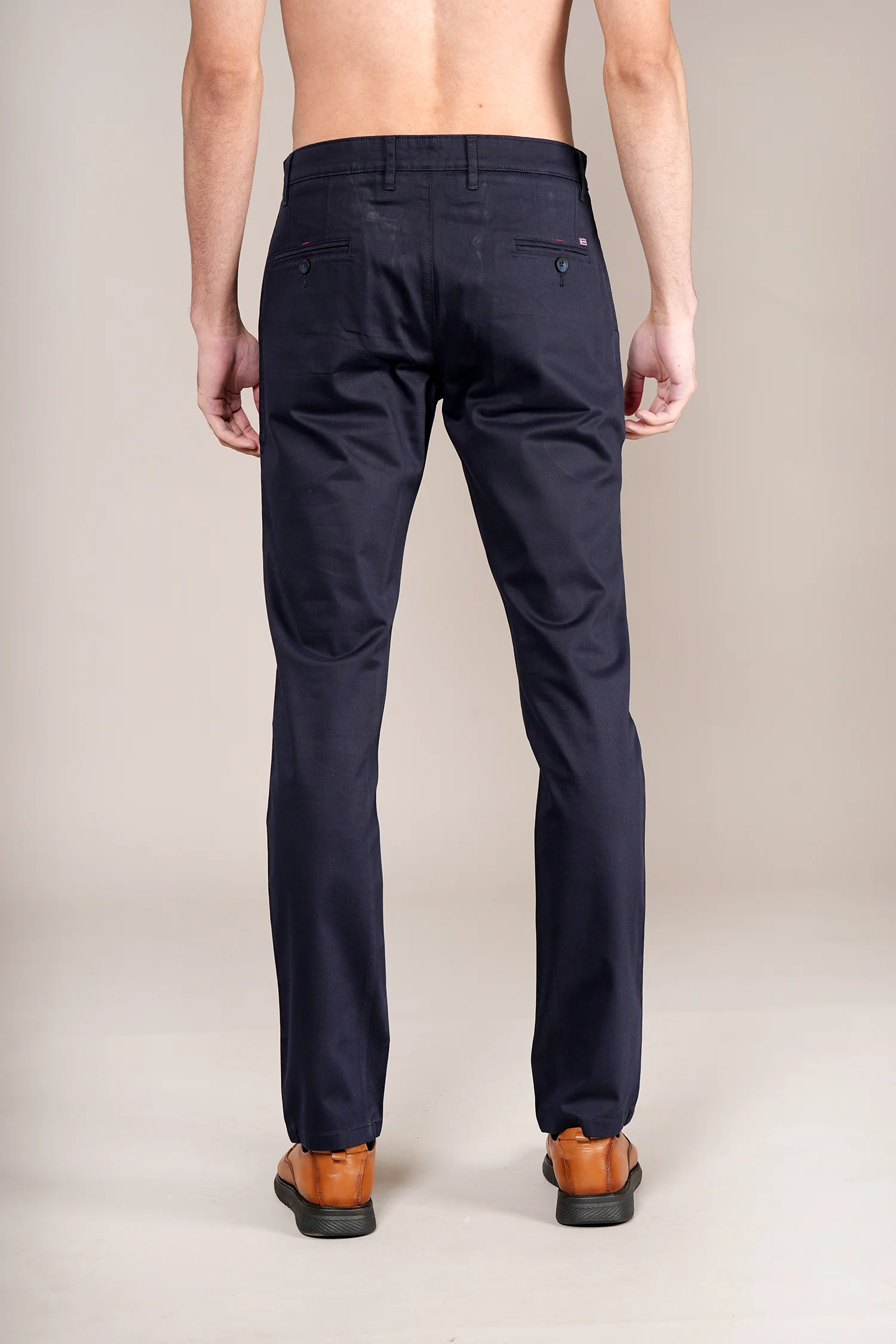 Casual Trouser for Men | Breathable & Soft with Color Fastness Regular Fit Cotton Blend Fabric Solid Pattern Button Closure - Image 6