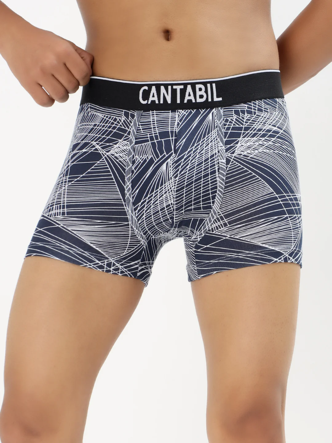 Men's Mix Printed Cotton Elastane Stretch Ultrasoft Fabric Pack of 3 Trunk - Image 5