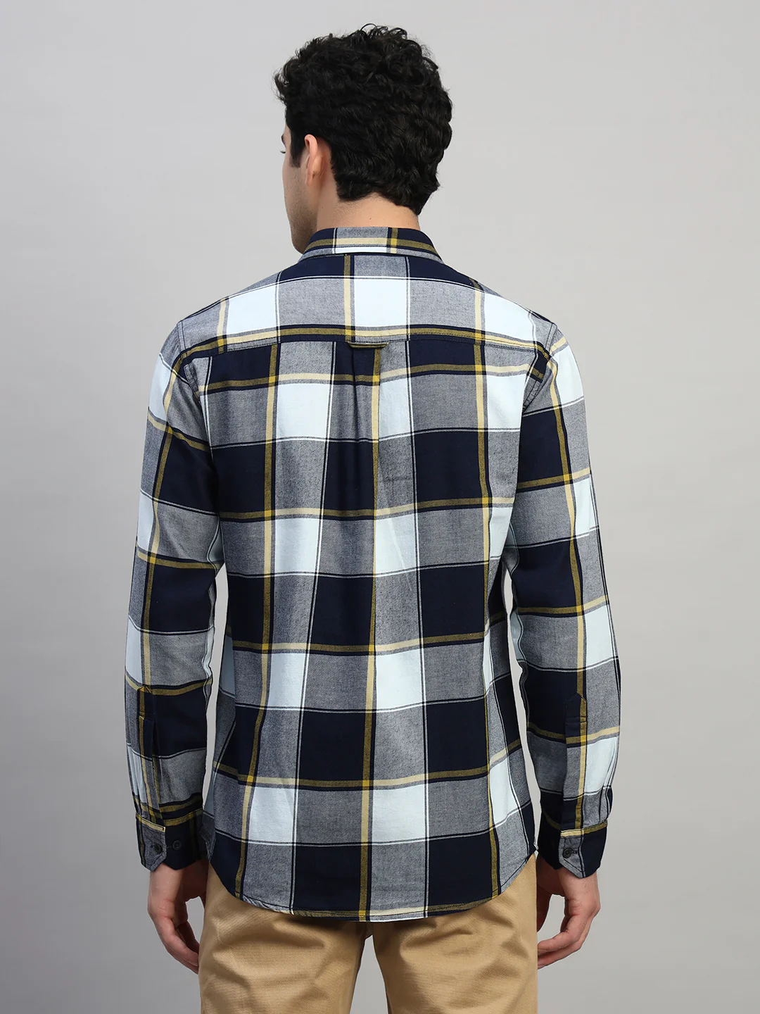 Casual Shirt for Men | Breathable & Soft with Color Fastness Regular Fit Spread Collar Neck Cotton Fabric Checkered Pattern - Image 2
