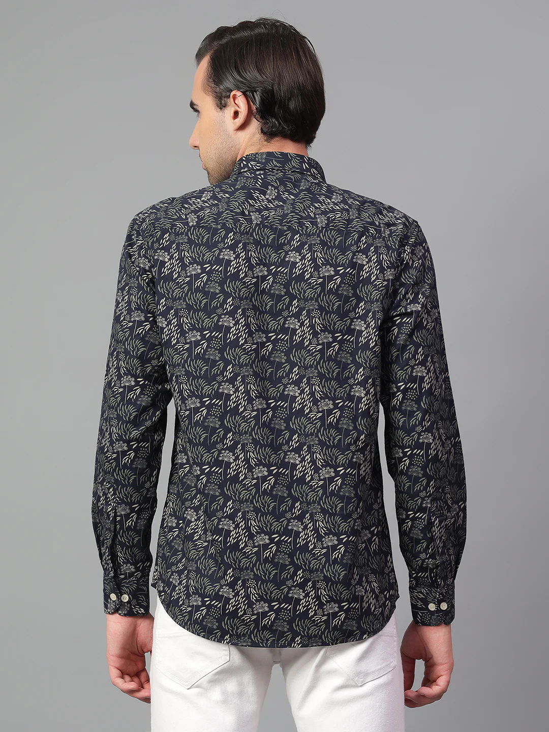 Casual Shirt for Men | Breathable & Soft with Color Fastness Regular Fit Spread Collar Neck Cotton Fabric Printed Pattern - Image 3