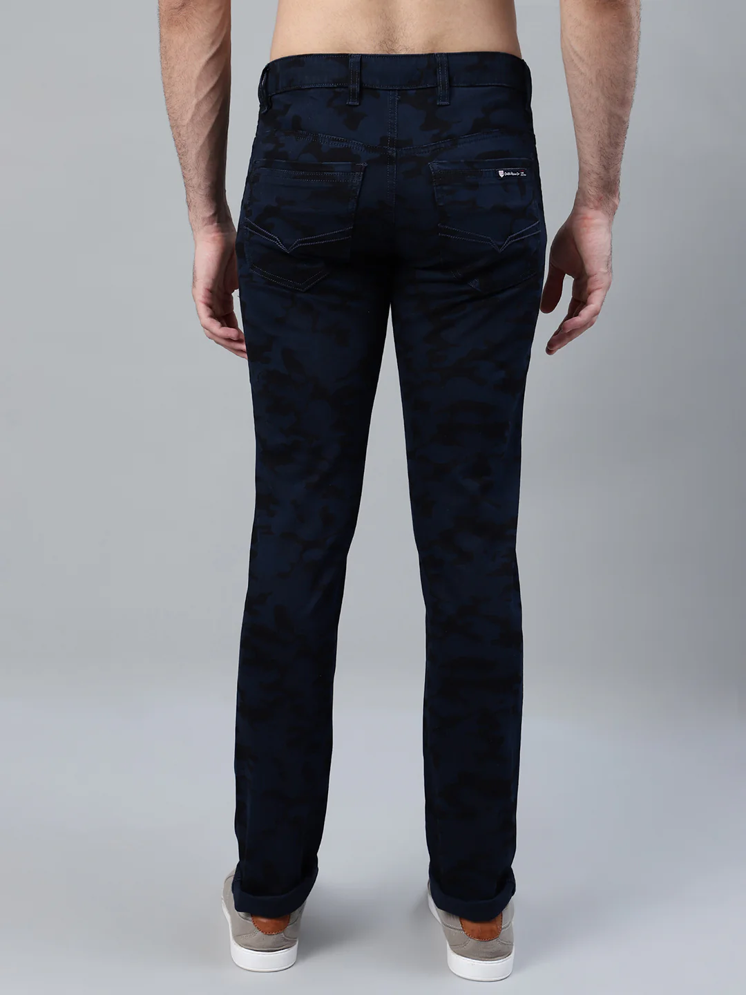 Casual Trouser for Men | Breathable & Soft with Color Fastness Regular Fit Cotton Blend Fabric Printed Pattern Button Closure - Image 2