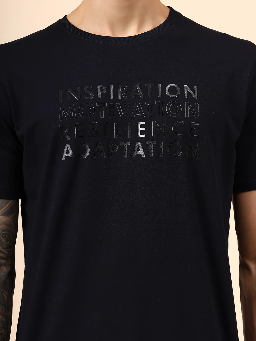 T-Shirt for Men | Breathable & Soft with Color Fastness Regular Fit Round Neck Cotton Blend Fabric Printed Pattern - Image 6