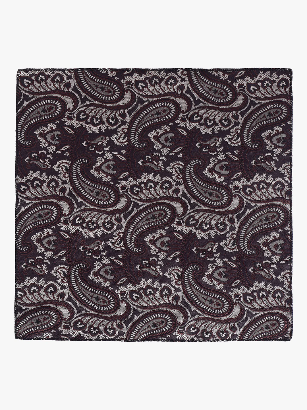 Men's Navy Blue Printed Tie With Pocket Square Set - Image 4