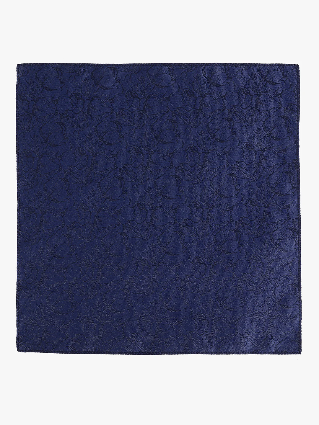 Men's Navy Blue Printed Tie With Pocket Square Set - Image 5