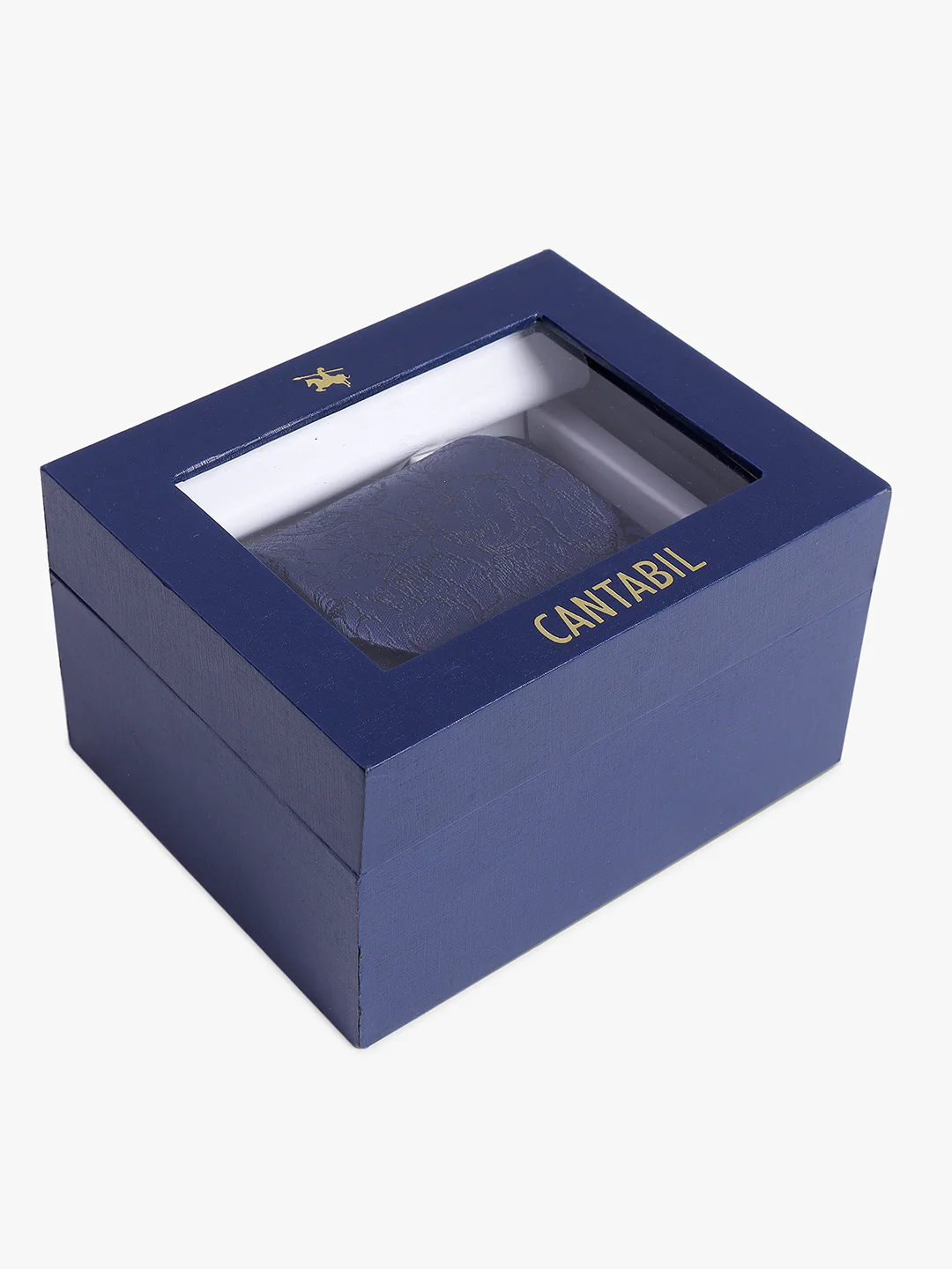 Men's Navy Blue Printed Tie With Pocket Square Set - Image 8