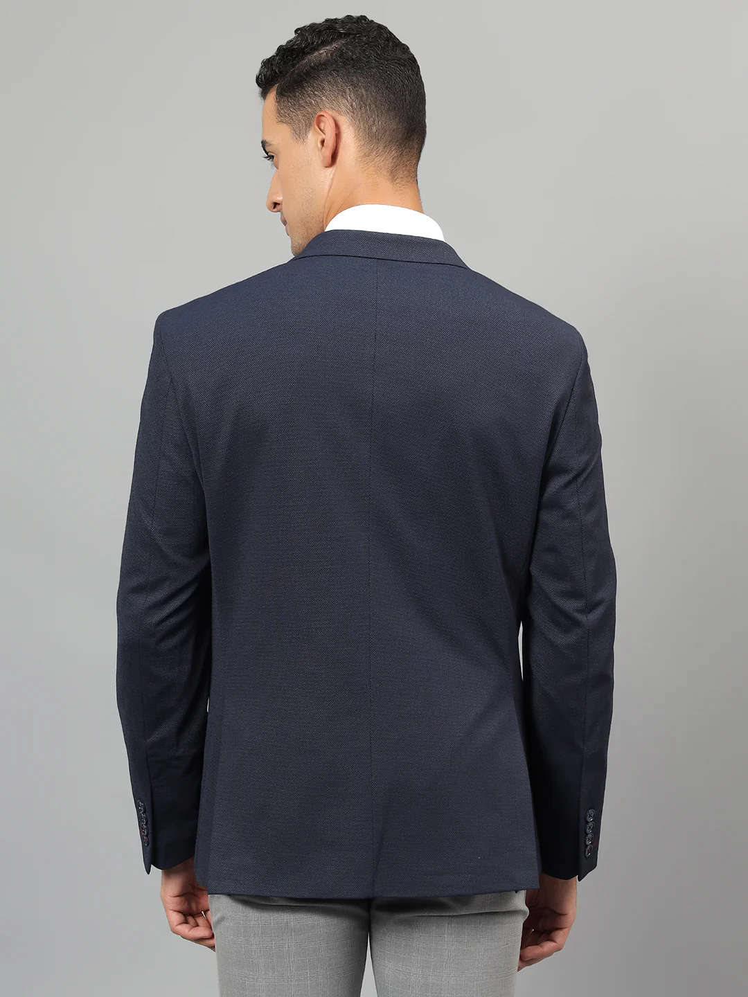 Blazer for Men | Premium Casual Blazer Slim Fit Notched Collar Terry Rayon Fabric Self Design Pattern - Image 3