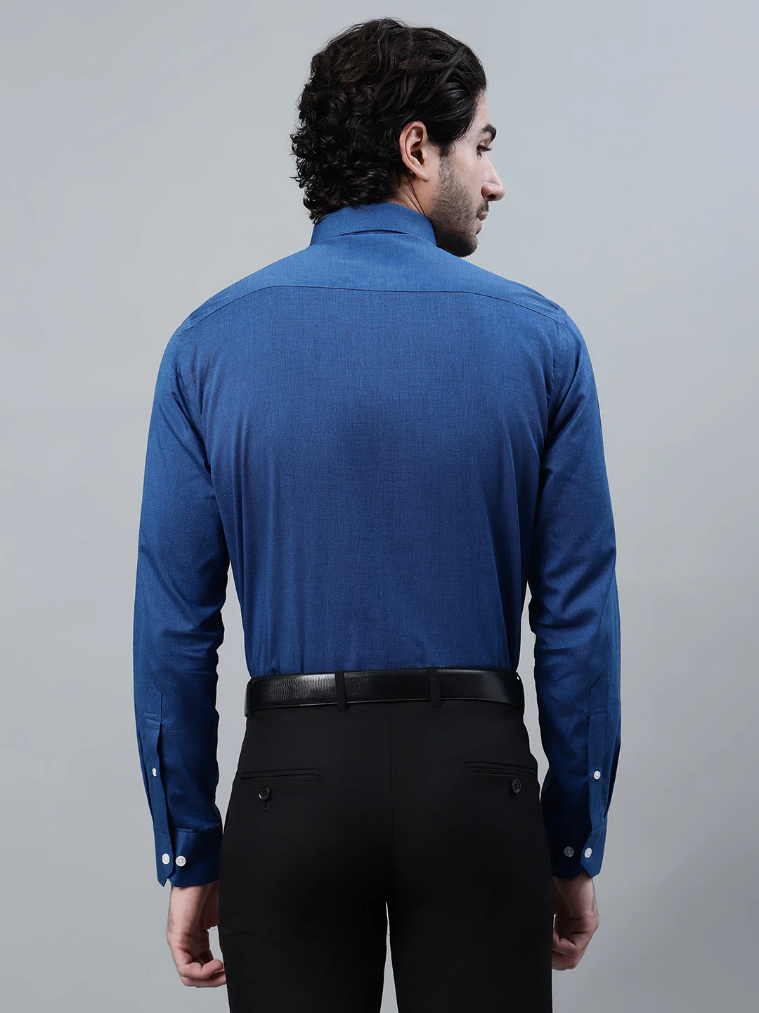 Formal Shirt for Men l Breathable & Soft with Color Fastness Regular Fit Spread Collar Neck Giza Cotton Fabric Solid Pattern - Image 2
