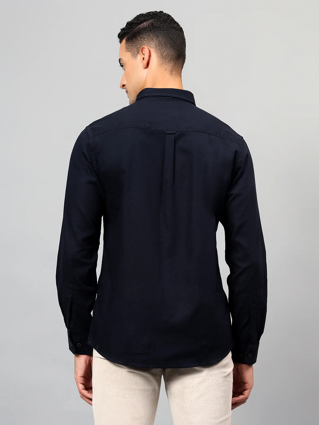 Casual Shirt for Men | Breathable & Soft with Color Fastness Regular Fit Spread Collar Neck Cotton Fabric Solid Pattern - Image 2