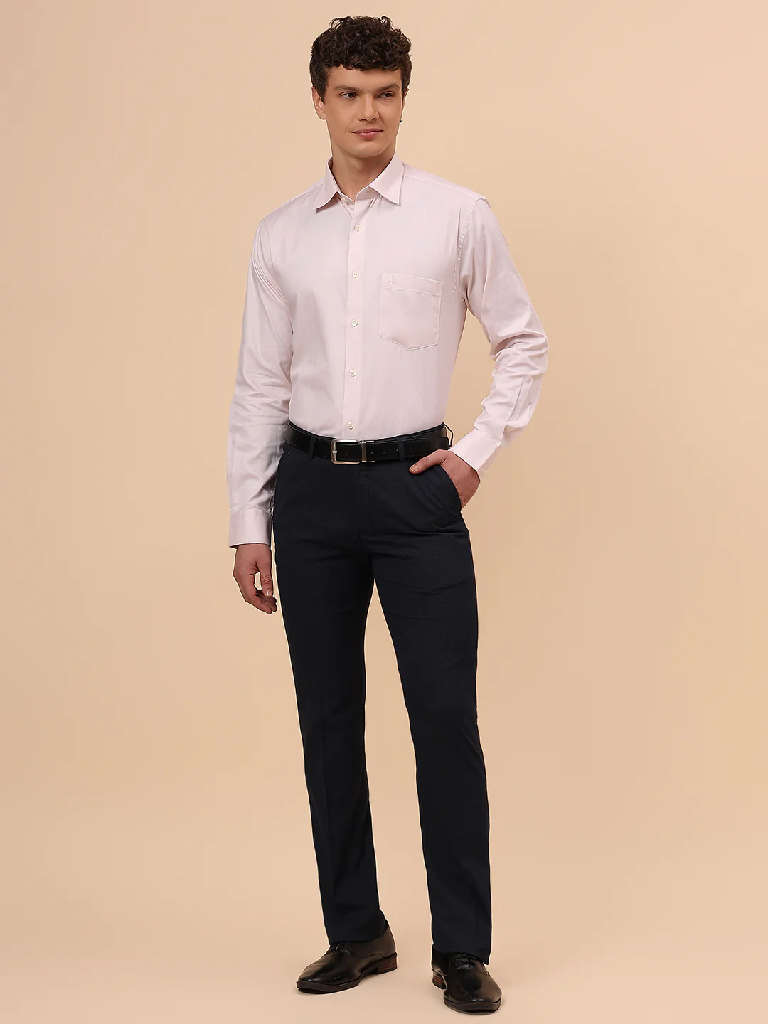 Formal Trouser for Men | Breathable & Soft with Color Fastness Regular Fit Poly Viscose Fabric Solid Pattern Hook & Eye Closure - Image 2